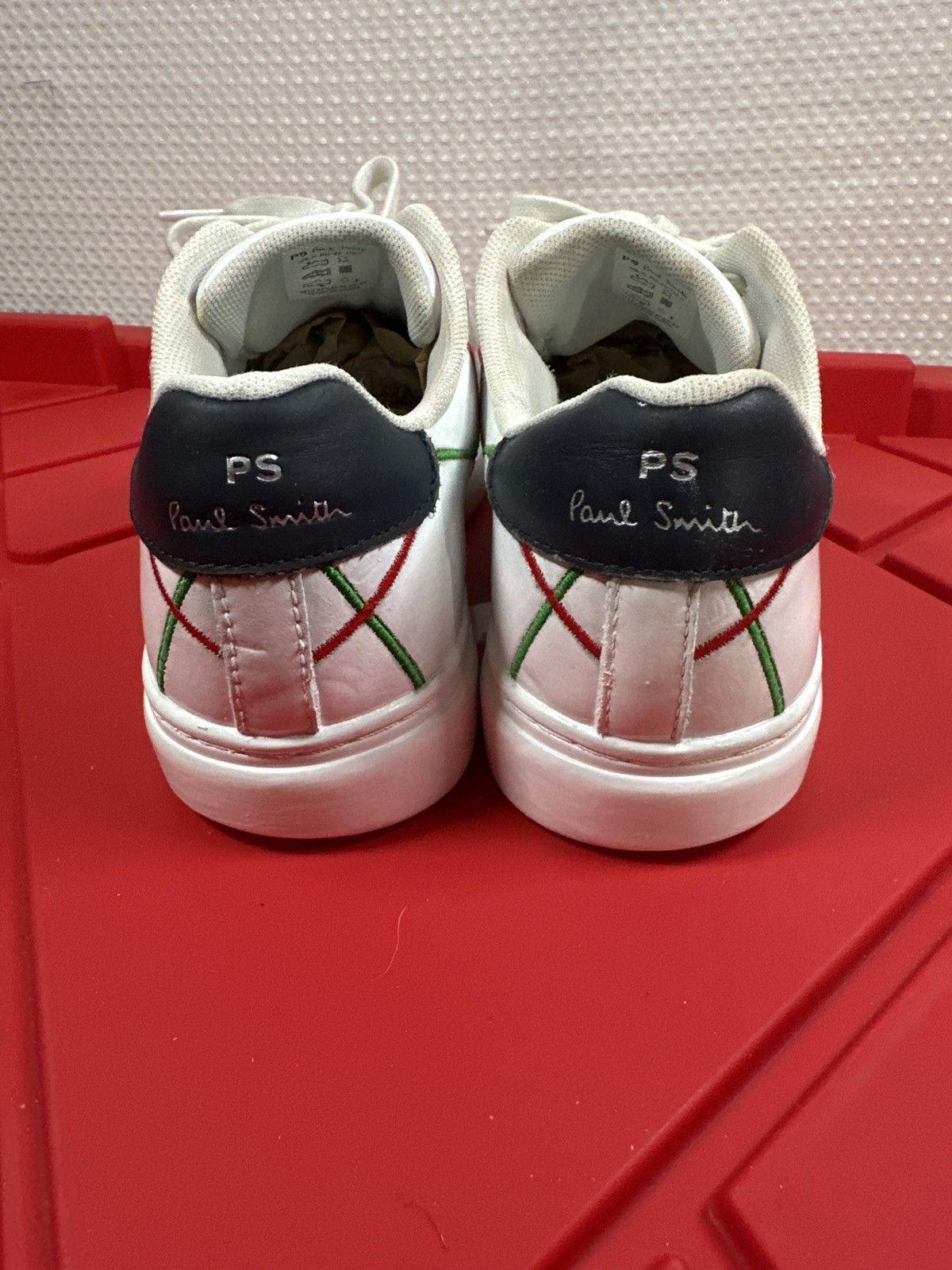 Paul Smith PAUL SMITH Leather Abstract Stripe Rex Sneakers Size US 7 / EU 40 - 6 Thumbnail