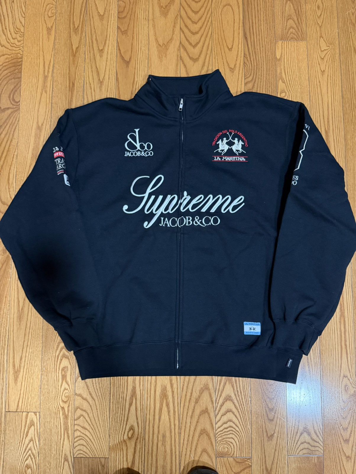 Jacob & Co. × Supreme Supreme La Martina Zip Up Sweater Yellow