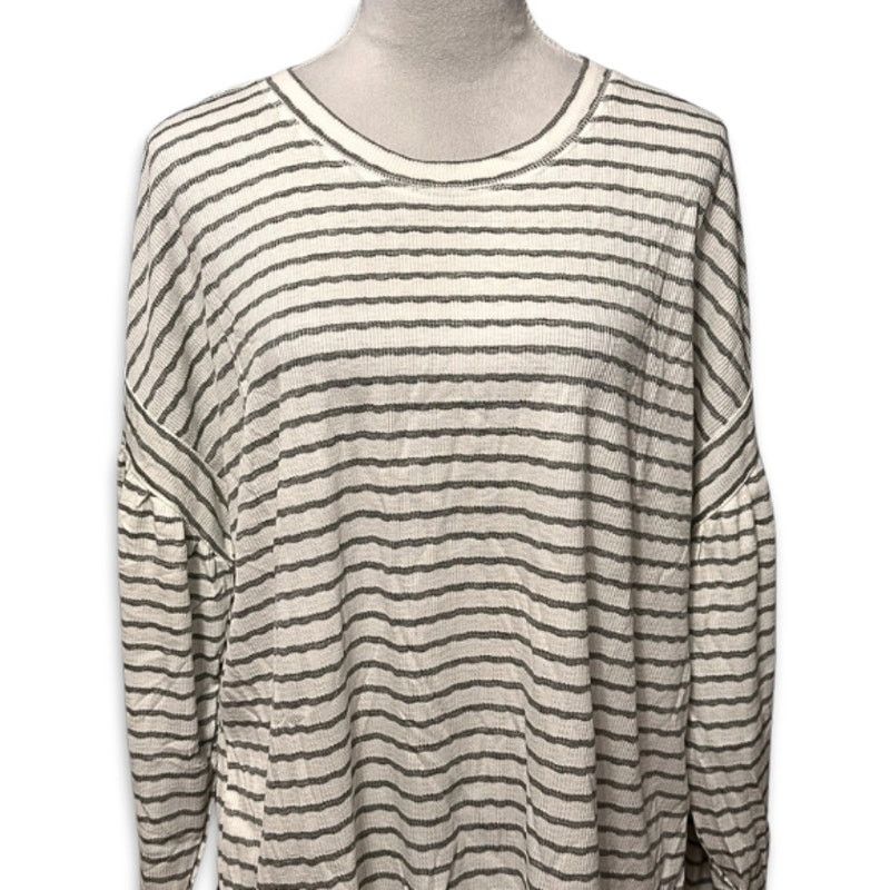 Other Weatherproof Vintage Top Striped Ribbed Gray/Cream M NWT Size M / US 6-8 / IT 42-44 - 2 Thumbnail