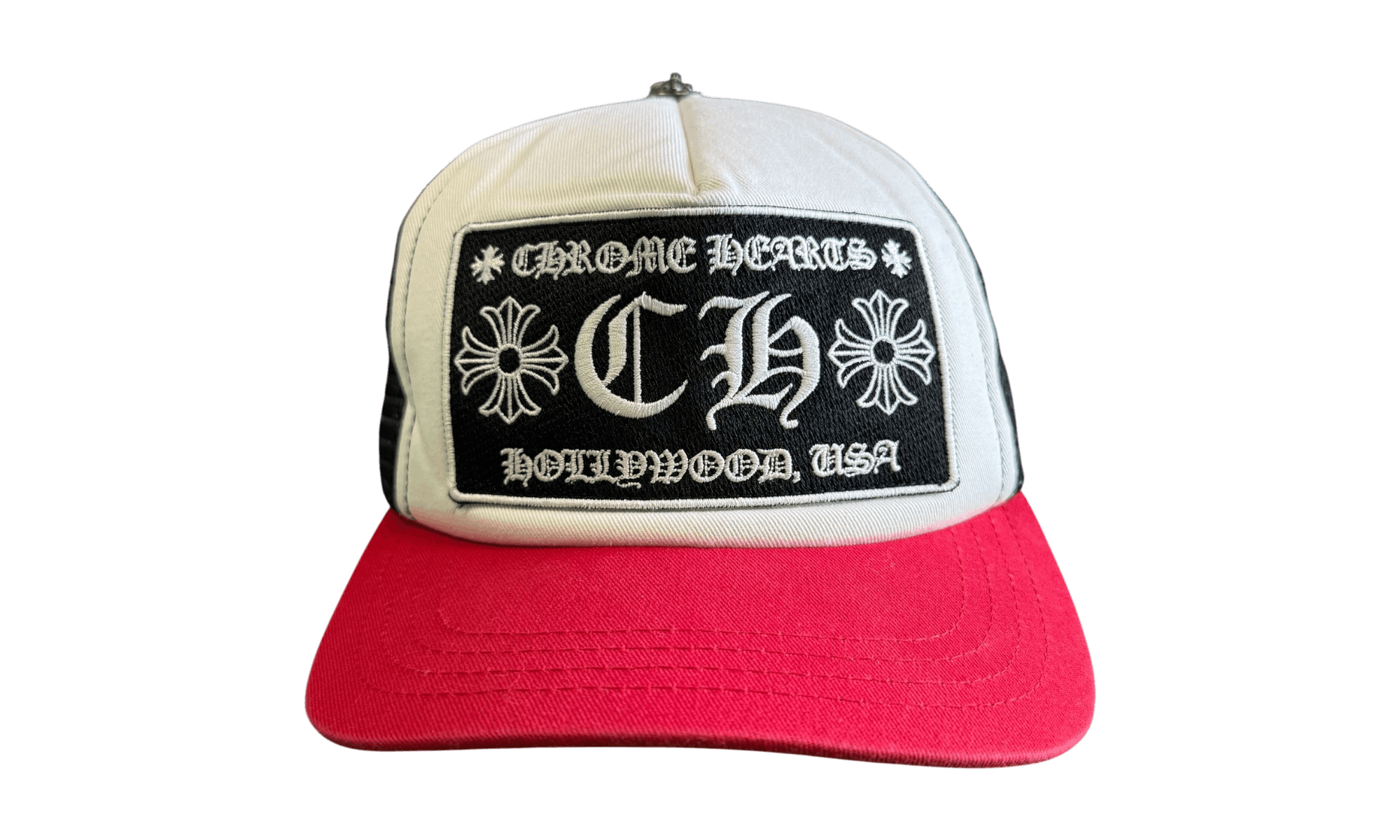 Chrome Hearts Red/Black/White CH Trucker Hat (PreOwned) Size ONE SIZE - 1 Thumbnail