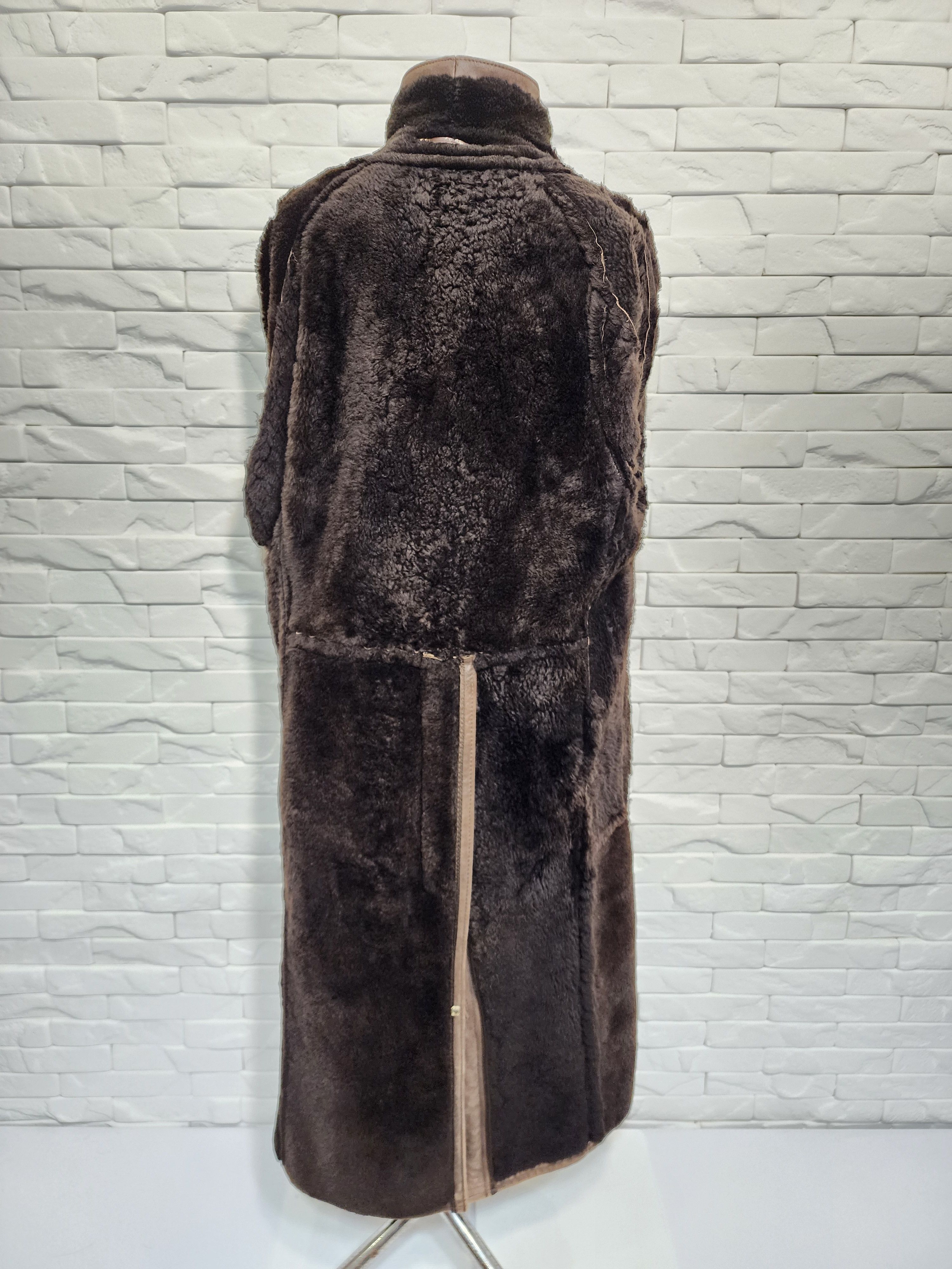 Genuine Leather Brown Genuine Fur Men's Coat Size XXL / US 16-18 / IT 52-54 - 7 Thumbnail