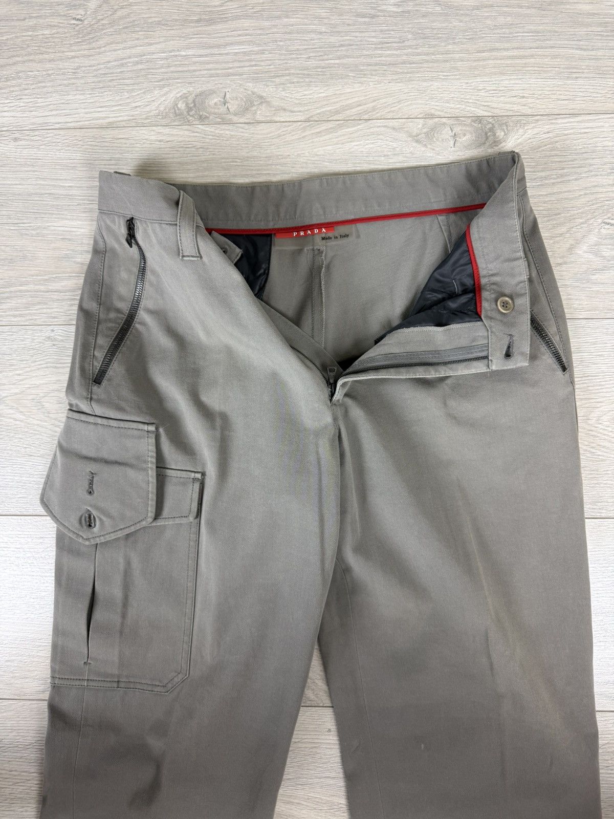 Prada Prada Red Cargo Pants Size US 33 - 2 Thumbnail