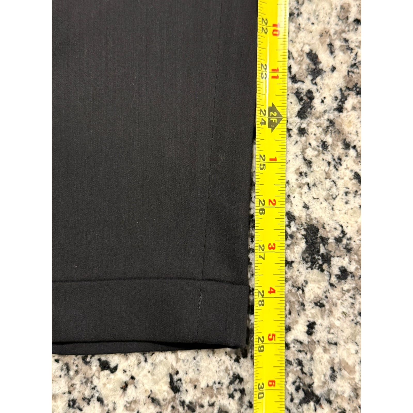 Zanella ZANELLA Pants Men's Wool Dress Pants 33x29 Black Regular Cuffed Made in Italy Formal Business Wedding Mens Size US 33 - 3 Thumbnail