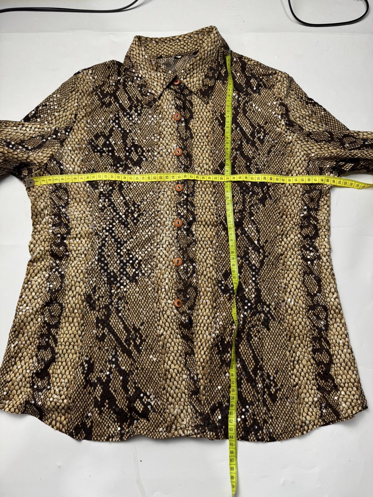 If Six Was Nine × Japanese Brand × Vintage Snake Pyhton Skin Button Shirt Unknow Size US M / EU 48-50 / 2 - 9 Thumbnail