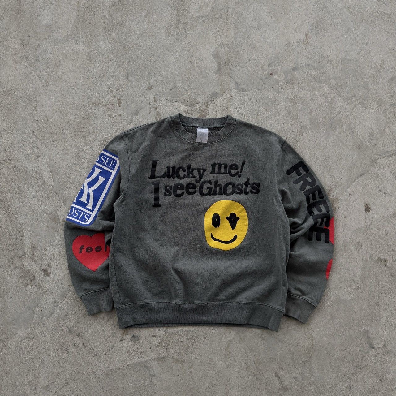 Vintage Vintage 90s Lucky Me I See Ghosts Sweatshirt Size US M / EU 48-50 / 2 - 1 Thumbnail