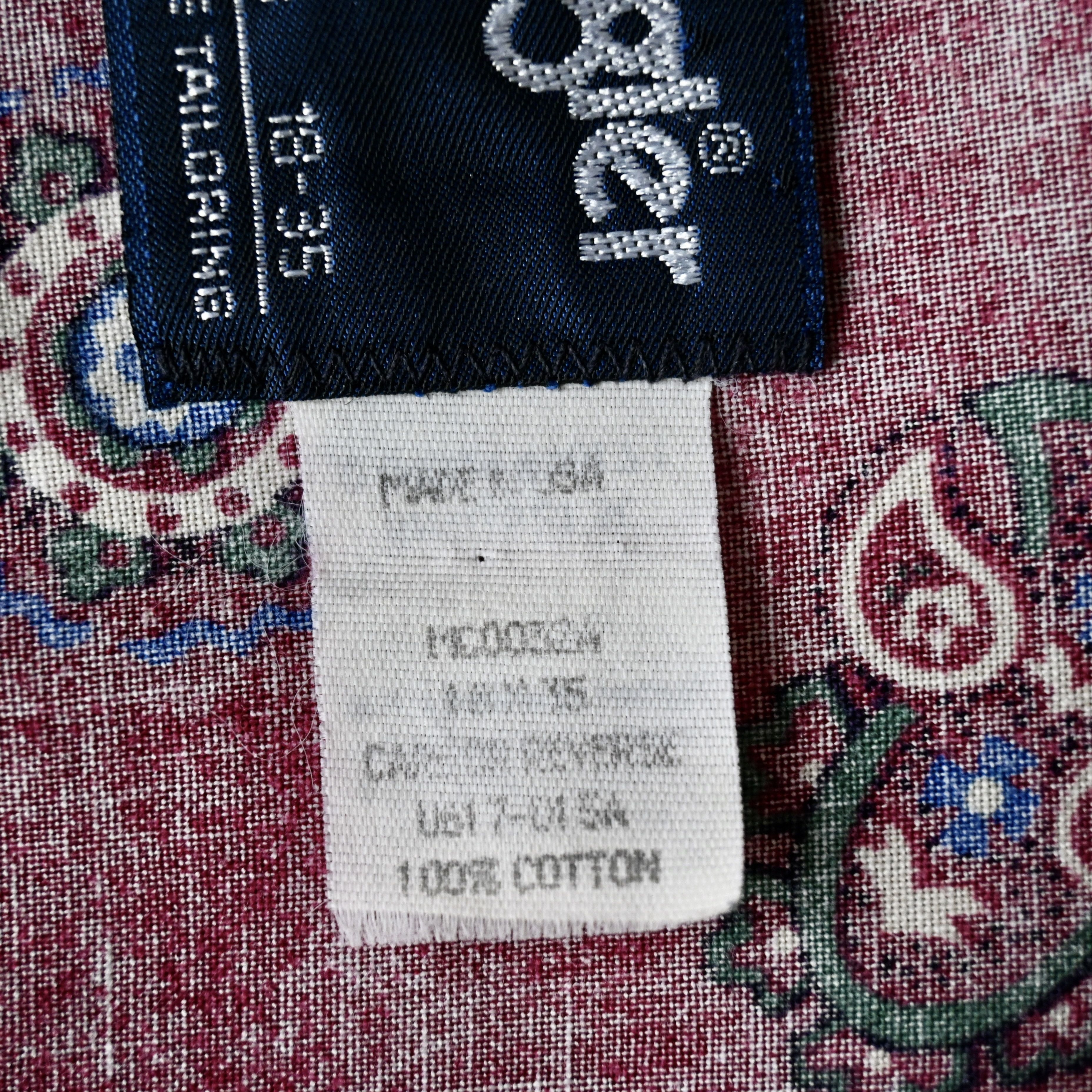 Vintage VTG Wrangler paisley pattern cotton western shirt, maroon Size US XL / EU 56 / 4 - 12 Thumbnail