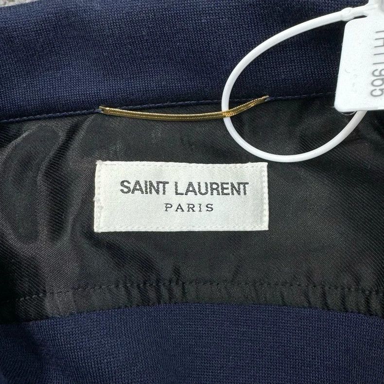 Yves Saint Laurent SAINT LAURENT Gold embroidered wool knit shoulder pad jacke Size M / US 6-8 / IT 42-44 - 4 Thumbnail