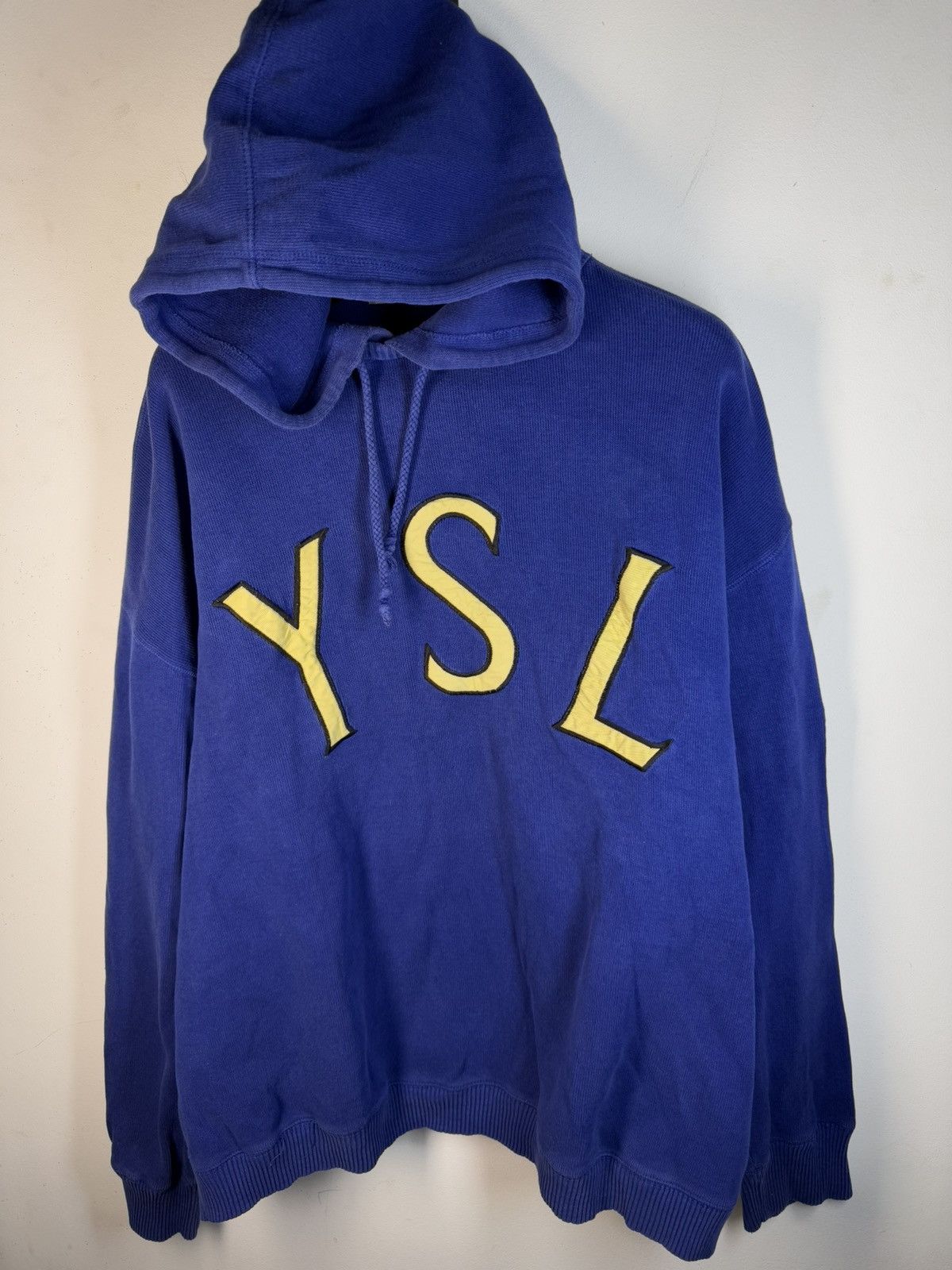 Yves Saint Laurent Big Logo YSL Hoodie Sweatshirt Rare YSL Sweater Size US XL / EU 56 / 4 - 25 Thumbnail