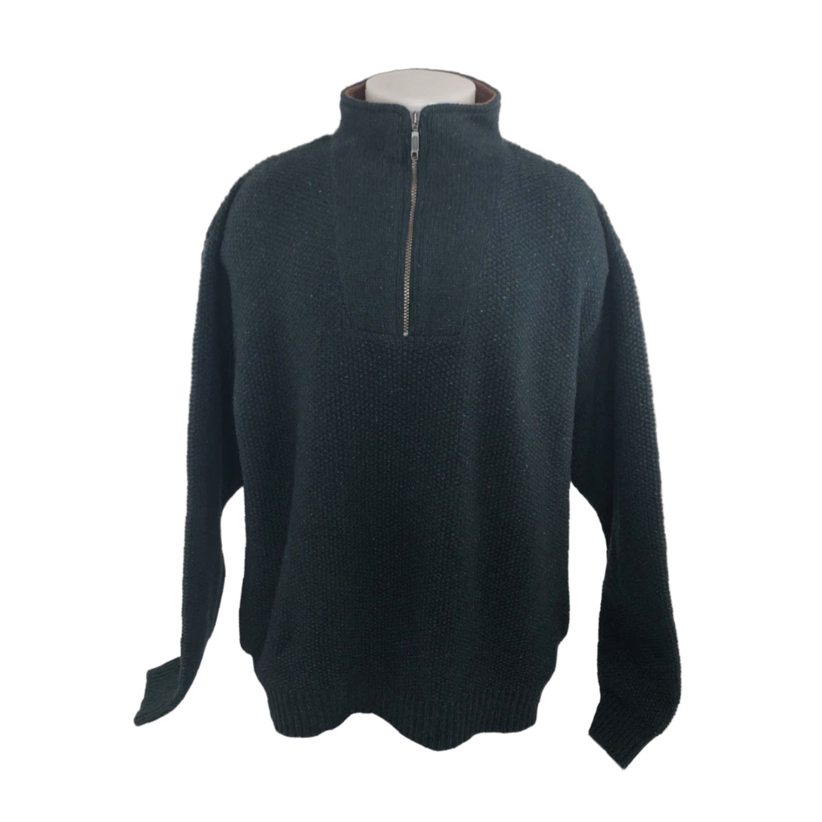 Orvis Orvis Heavy Duty Knit Wool Blend Zip Collar XL Sweater Green Pockets Mens XL Wool Blend Knit Pullover 90s JH Size US XL / EU 56 / 4 - 1 Thumbnail