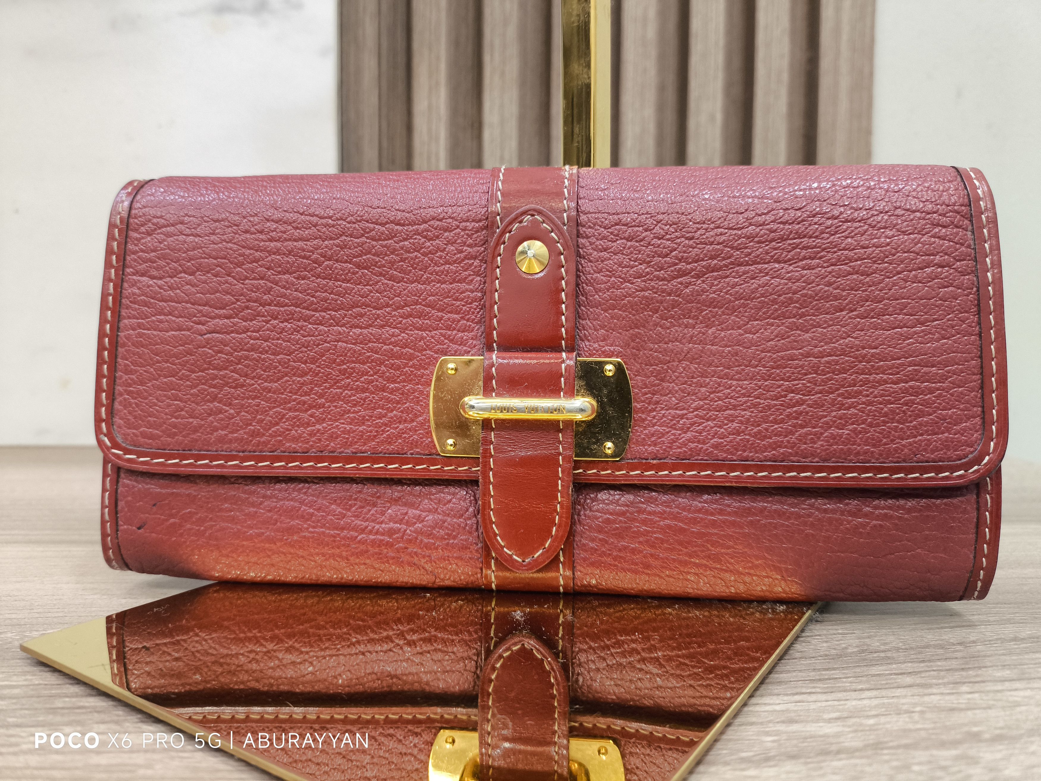 Louis Vuitton Louis Vuitton Suhali Zippered Long Wallet in Tanami Red Size ONE SIZE - 1 Thumbnail