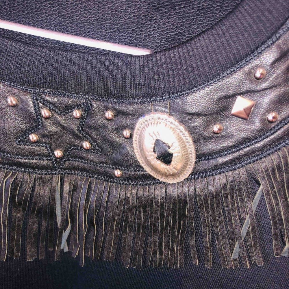 Saint Laurent Paris Crew Neck Western Sleeveless Sweater Vest with Tassel Detail Size US M / EU 48-50 / 2 - 7 Thumbnail