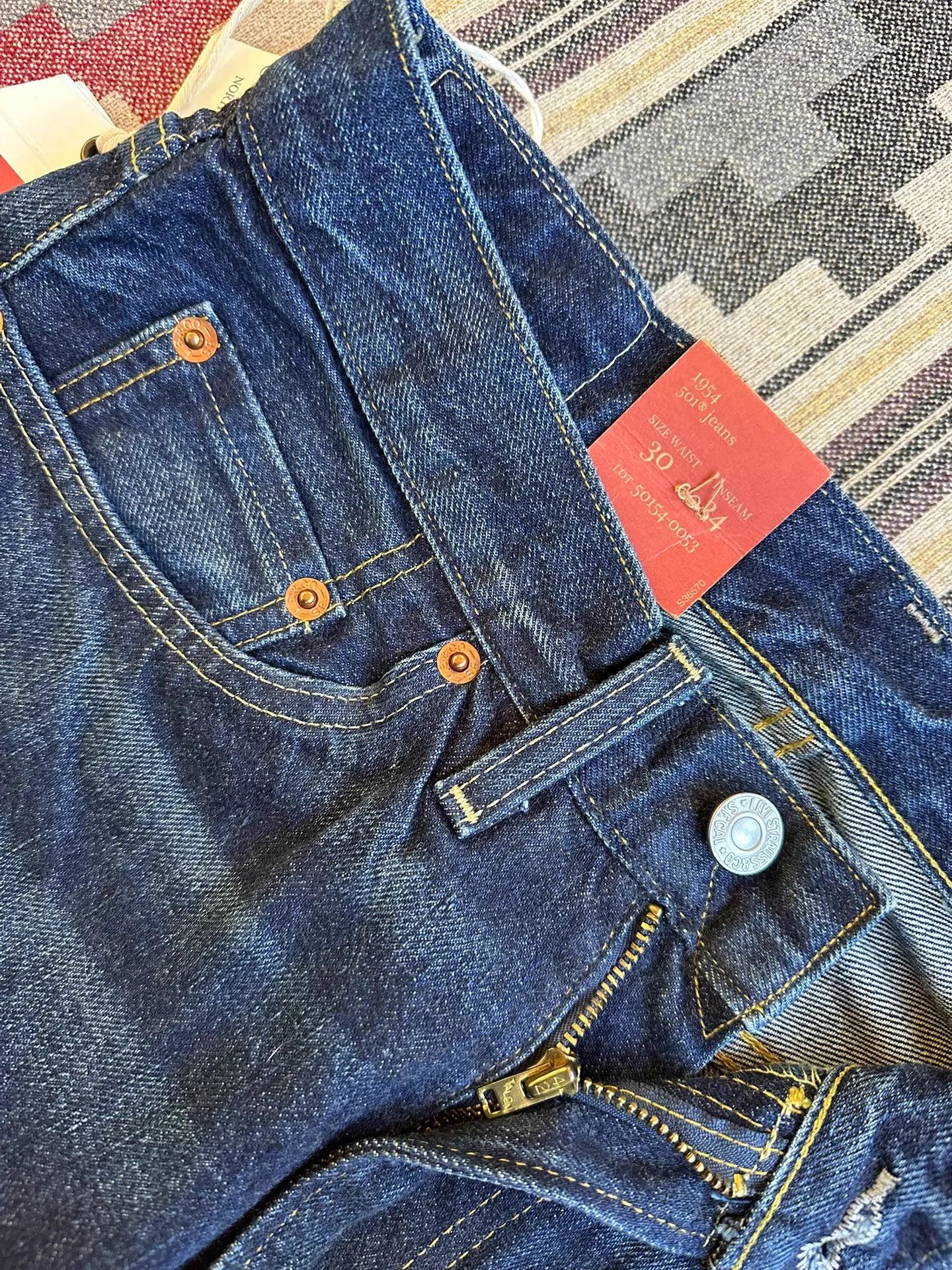 Levi's Levi's LVC 1954 501ZXX 50154-0053 Vintage Raw Selvedge 501 Size US 30 / EU 46 - 4 Thumbnail