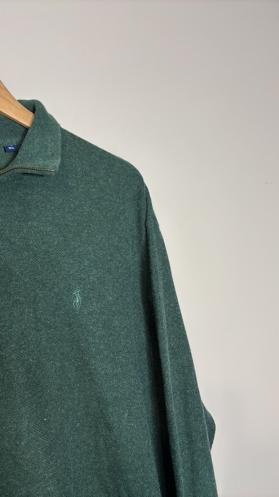 Polo Ralph Lauren Vintage Polo Golf Alpaca Wool 1/4 Zip Sweater Size US XL / EU 56 / 4 - 2 Thumbnail