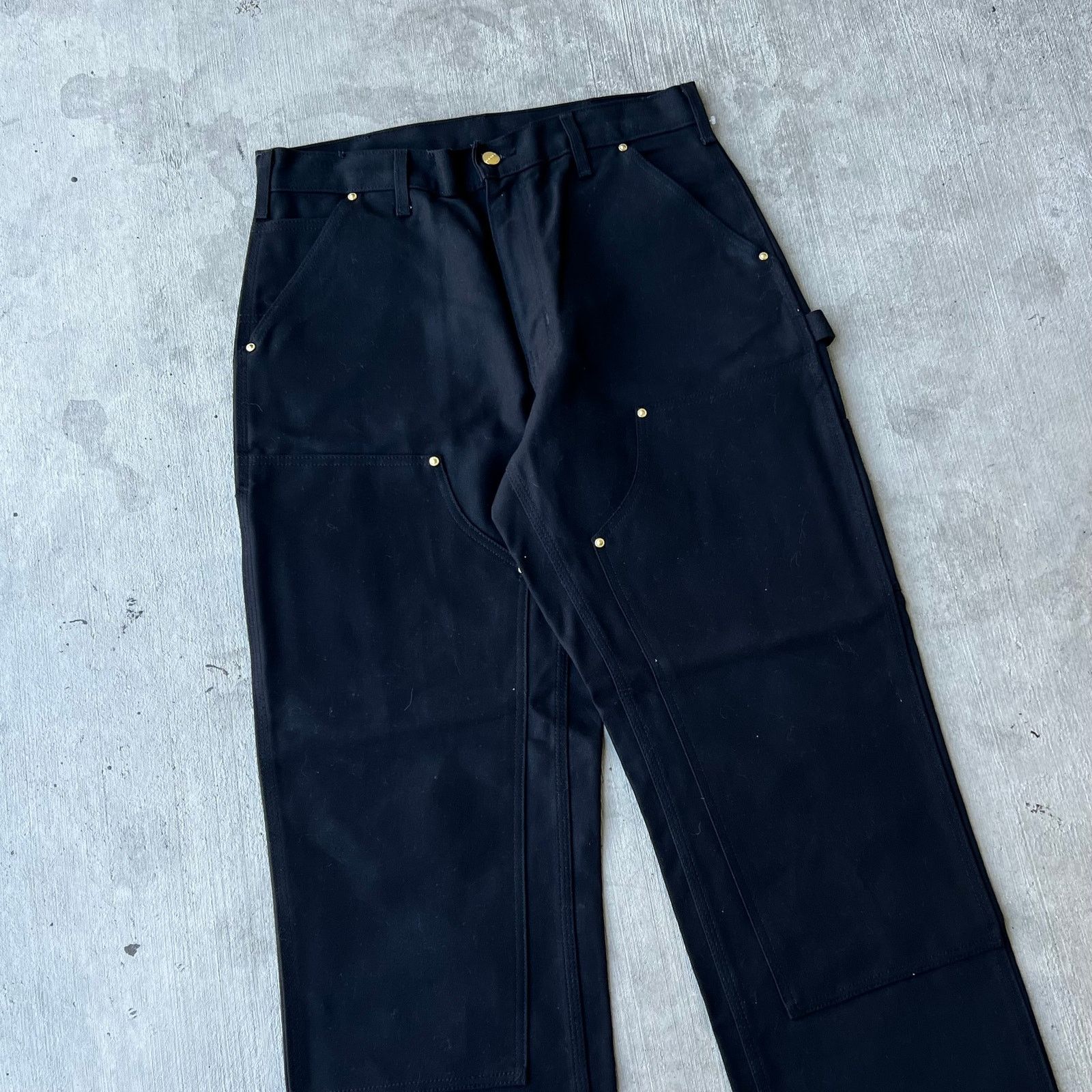 Carhartt × Vintage Carhartt black double knee work wear carpenter pants Size US 33 - 2 Thumbnail