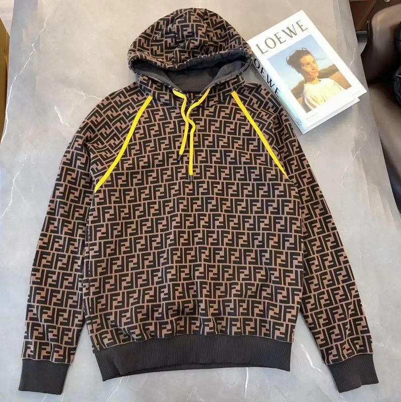 Fendi Fendi Brown Cotton Men's Hoodie 0089 Size US M / EU 48-50 / 2 - 1 Thumbnail