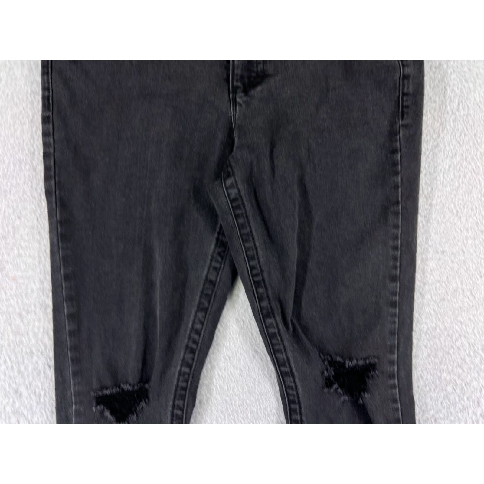 Vintage Seven7 Jeans Women Black Denim 10 High Rise Skinny Tummyless Cotton 28x27 Size 32" / US 10 / IT 46 - 3 Thumbnail