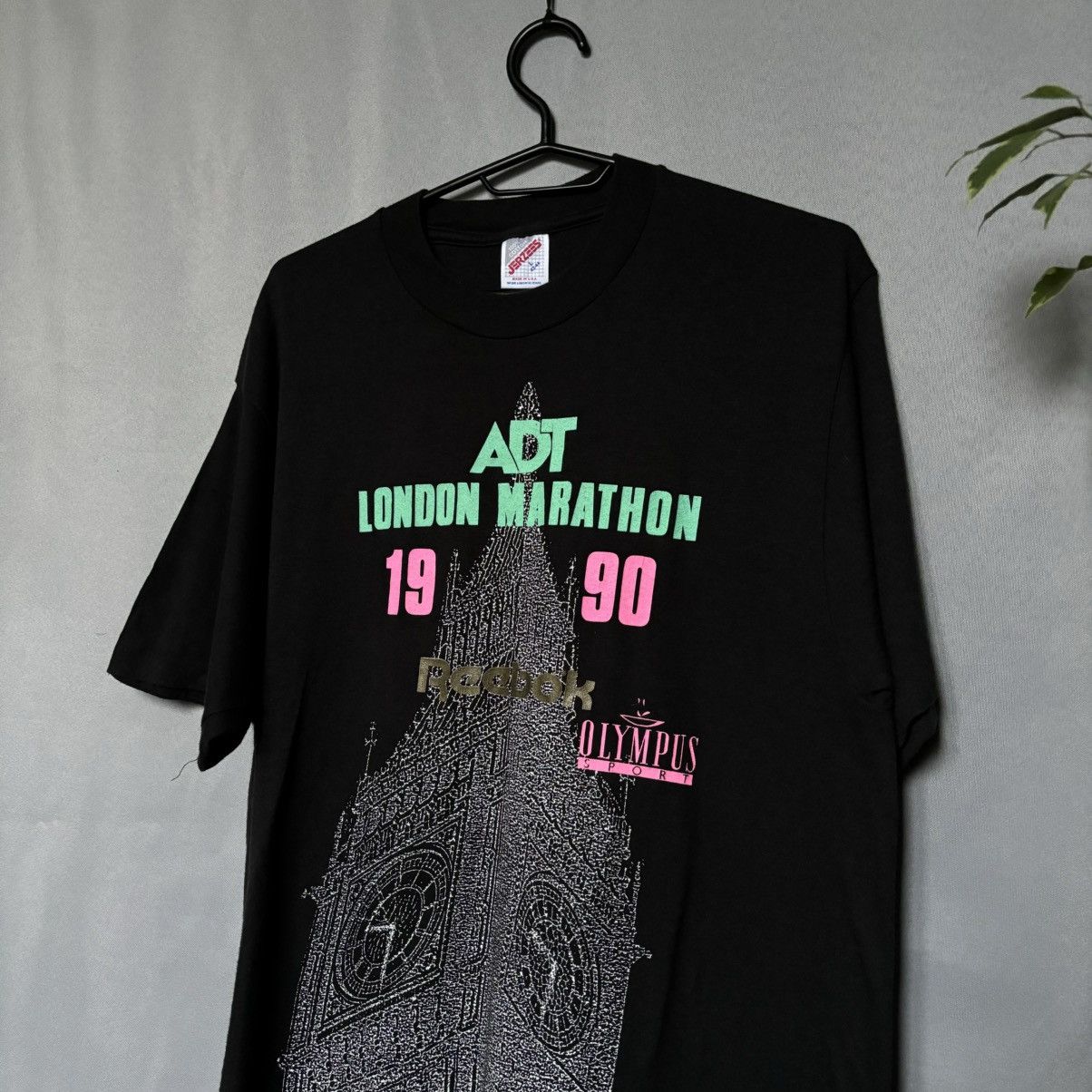 Jerzees Jerzees Reebok London Marathon 1990 vintage large black USA Size US L / EU 52-54 / 3 - 2 Thumbnail
