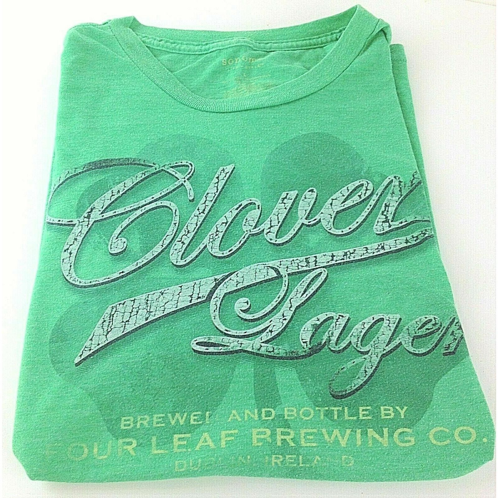 Sonoma St Patricks Day Clover Lager Men's T-Shirt M Sonoma Green Size US M / EU 48-50 / 2 - 2 Thumbnail