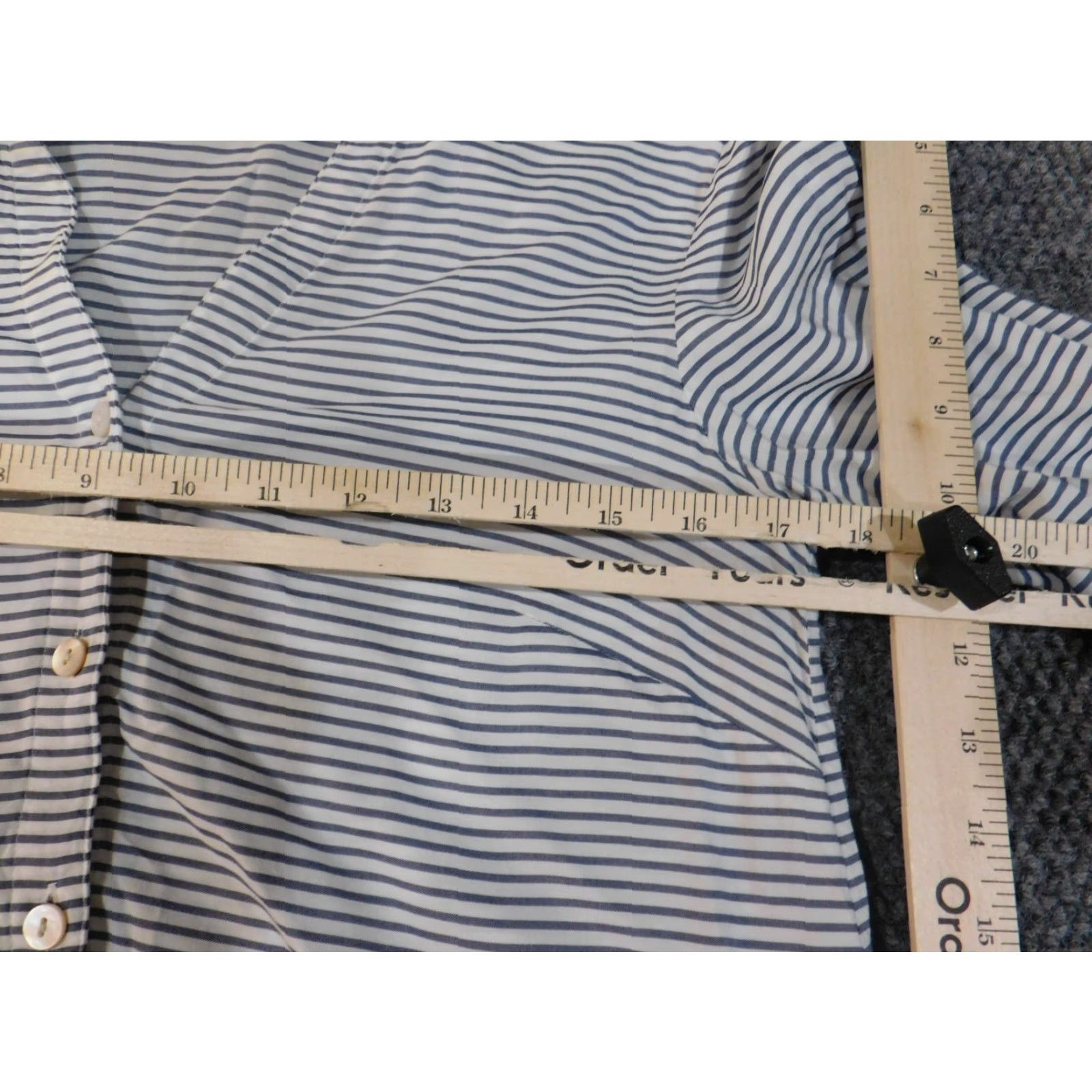 J. Jill J. Jill Blouse Tunic Womens XS Blue Geometric Rayon Casual Cap Sleeveless Button Collar Stretch Size XS / US 0-2 / IT 36-38 - 7 Thumbnail