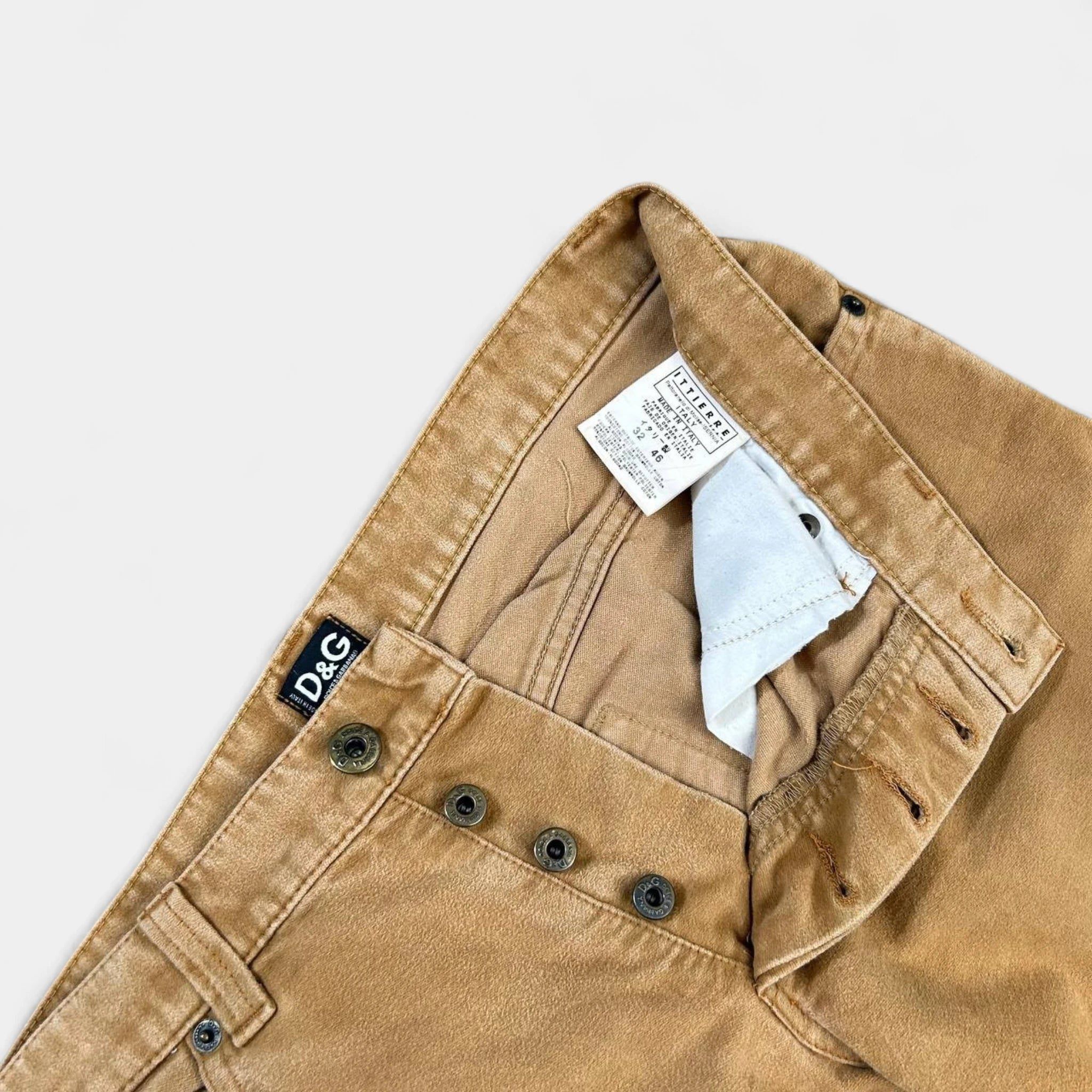 Dolce & Gabbana Dolce & Gabbana Beige Vintage Baggy Pants Size US 30 / EU 46 - 3 Thumbnail