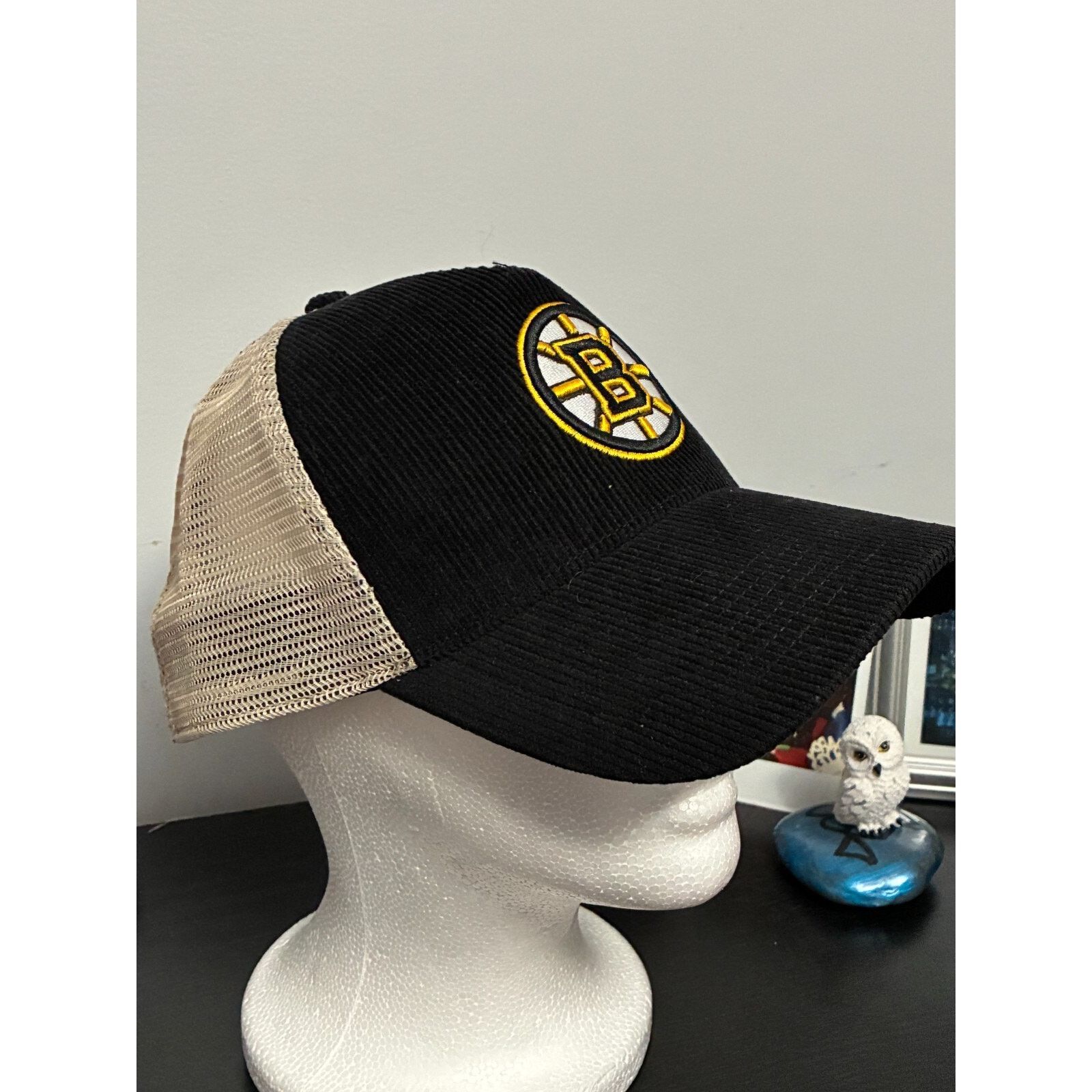 47 Brand Boston Bruins Corduroy Trucker Hat – Adjustable Mesh Cap Size ONE SIZE - 5 Thumbnail