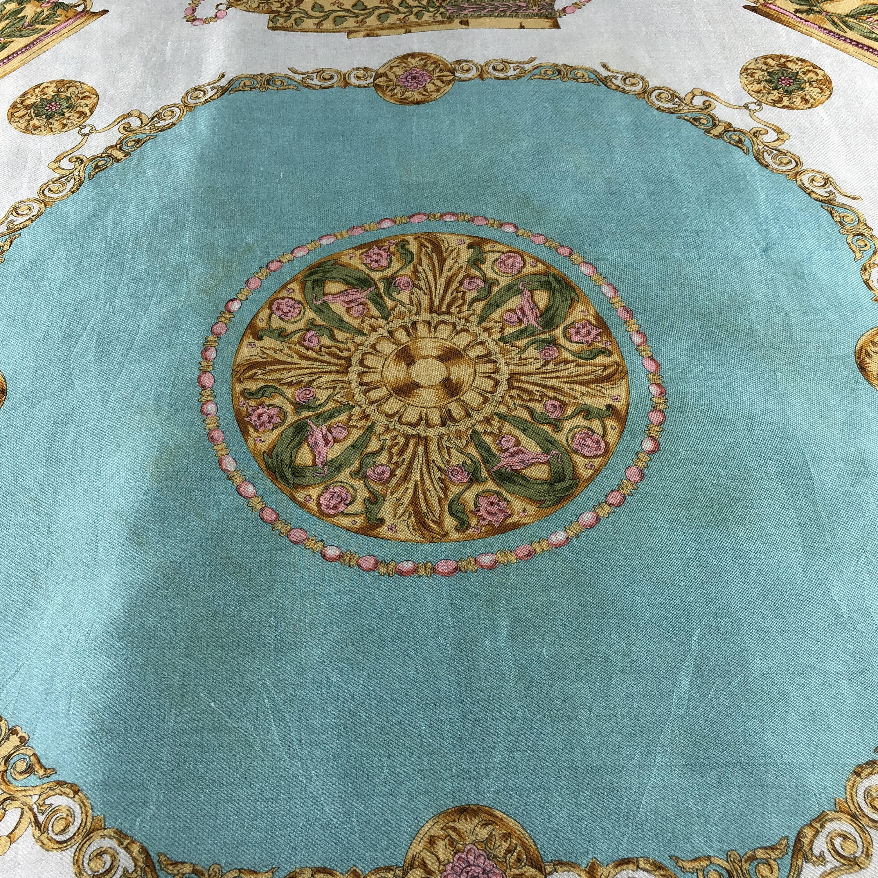 Japanese Brand Vintage Luxury Baroque Silk Scarf M892 Size ONE SIZE - 6 Thumbnail