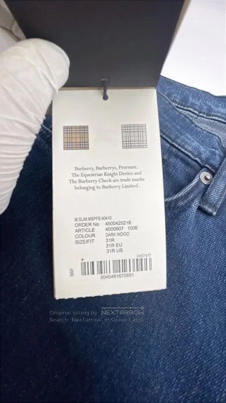 Burberry Burberry Women's Blue Cotton Jeans Size L. Size 29" - 6 Thumbnail