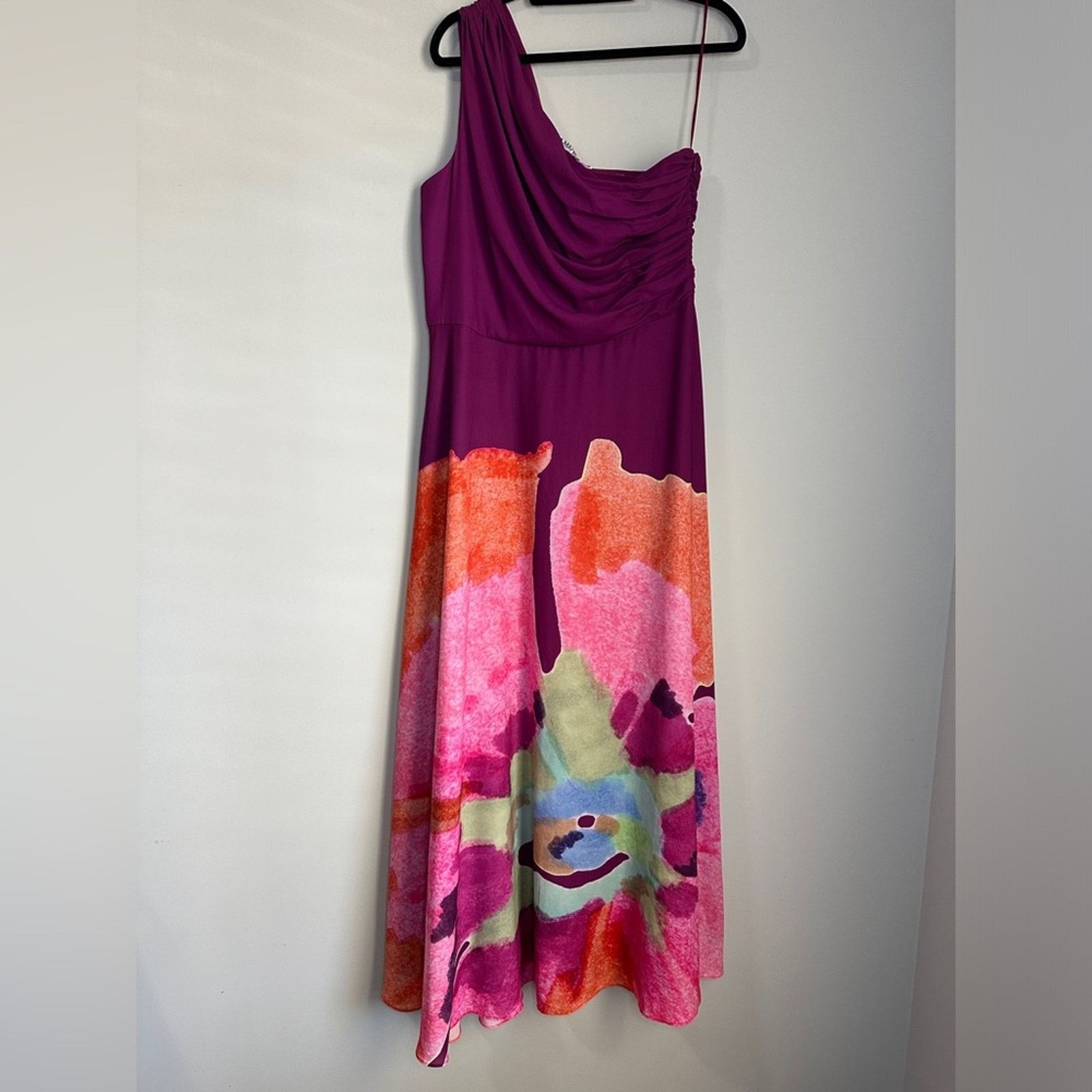 Amur AMUR ATLAS ONE SHOULDER GOWN Dress size 16 Size XXL / US 16-18 / IT 52-54 - 6 Thumbnail