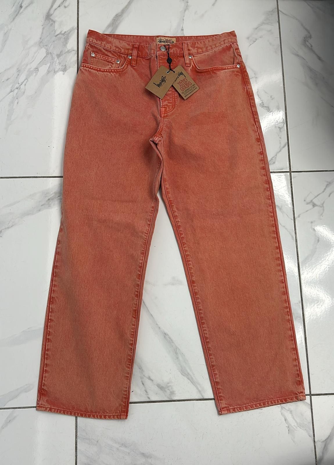 Stussy × Vintage Stussy Double Dye Big 'OL Jeans Faded Red Size 32 Size US 32 / EU 48 - 1 Thumbnail