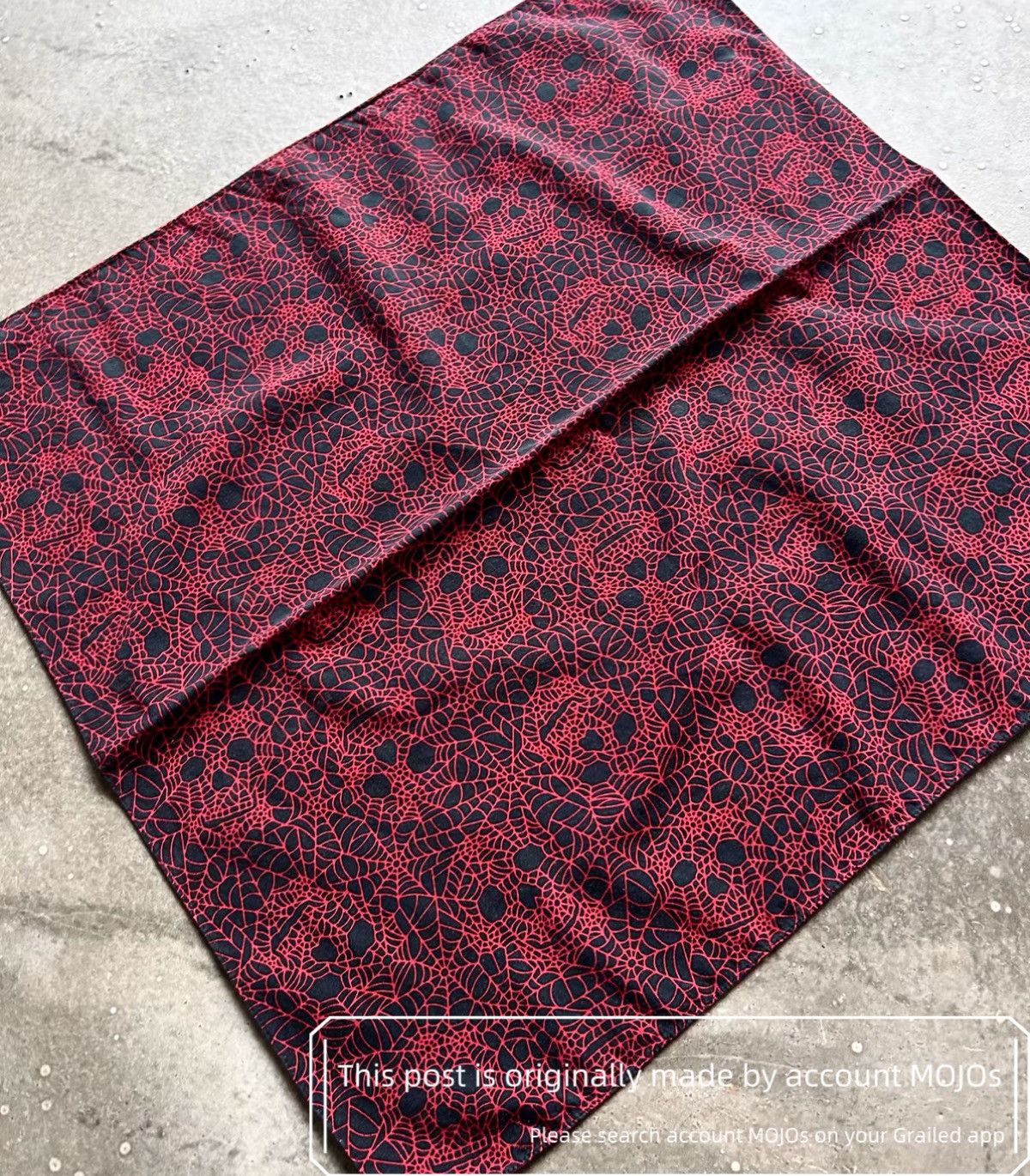 Number (N)ine Number Nine 05SS Red Skull Web Silk Scarf mojos1028 Size ONE SIZE - 3 Thumbnail