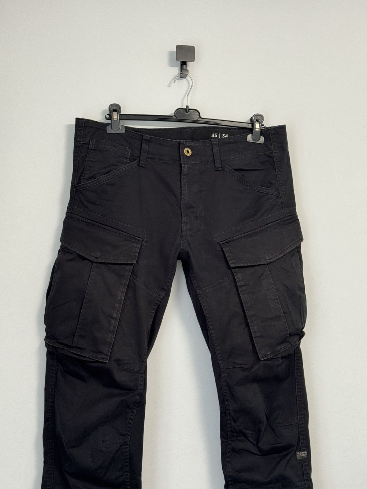 G-Star G-STAR RAW Black ROVIC SLIM Multipocket Cargo Pants Size W35 Size US 35 - 2 Thumbnail