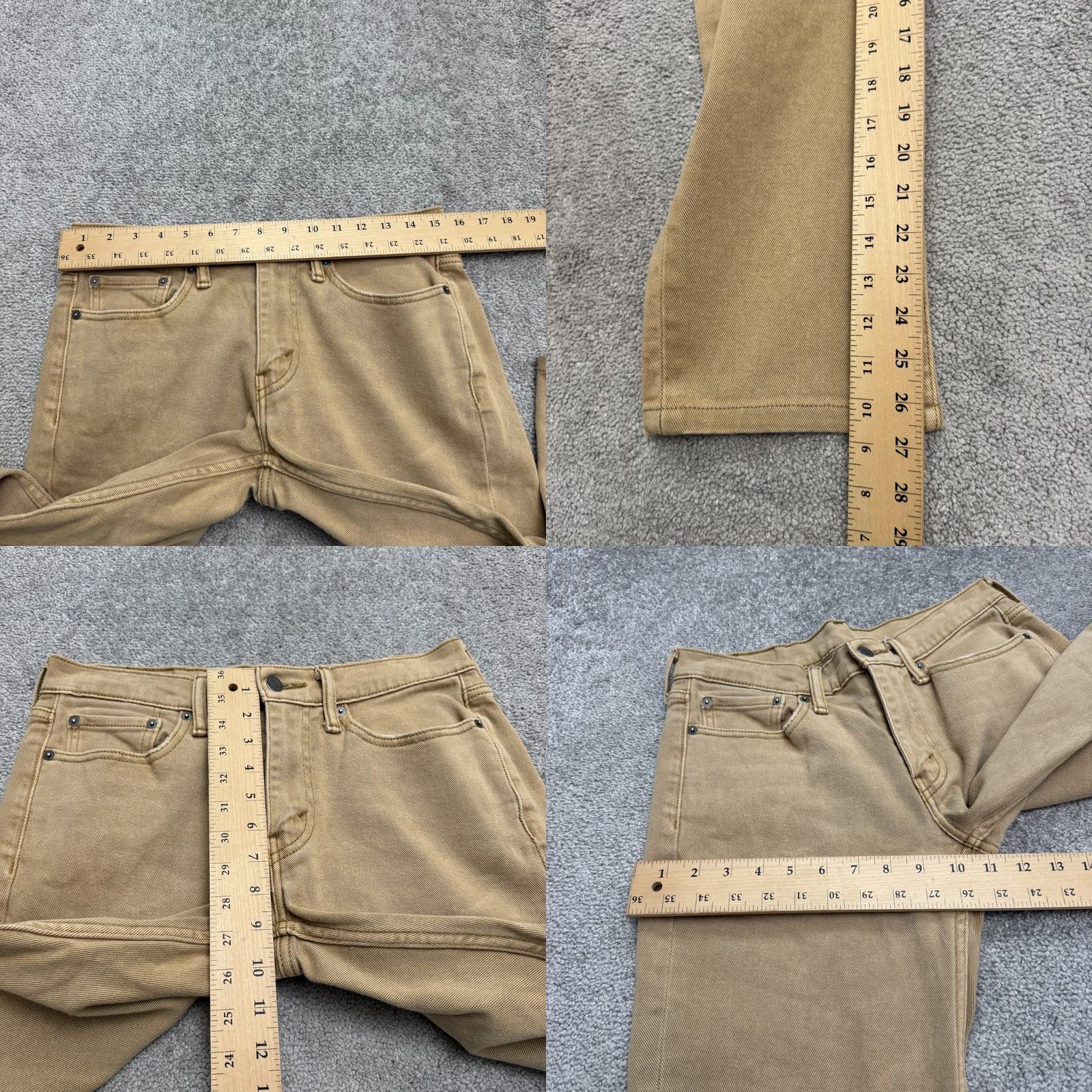 Levi's Levi's 514 Jeans Mens 30x27 Khaki Brown Cotton Denim Straight Regular Comfort Stretch Size US 30 / EU 46 - 10 Thumbnail