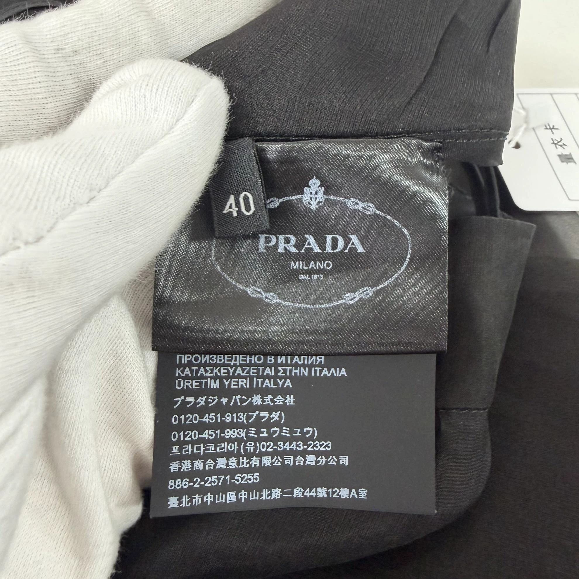 Prada Prada Women's Black Sheer Trousers Size 27" / US 4 / IT 40 - 8 Thumbnail