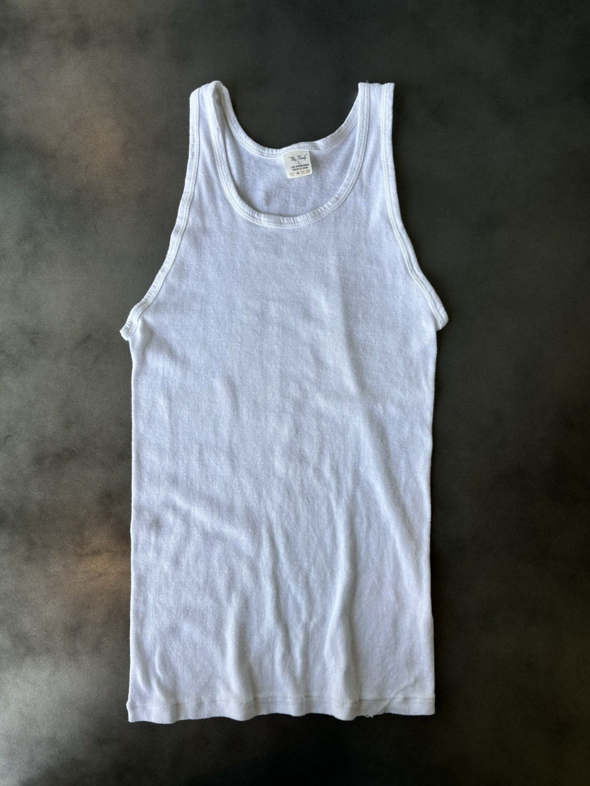 1980s Vintage Tank Top Mr. Briefs 80s Wife Beater Undershirt