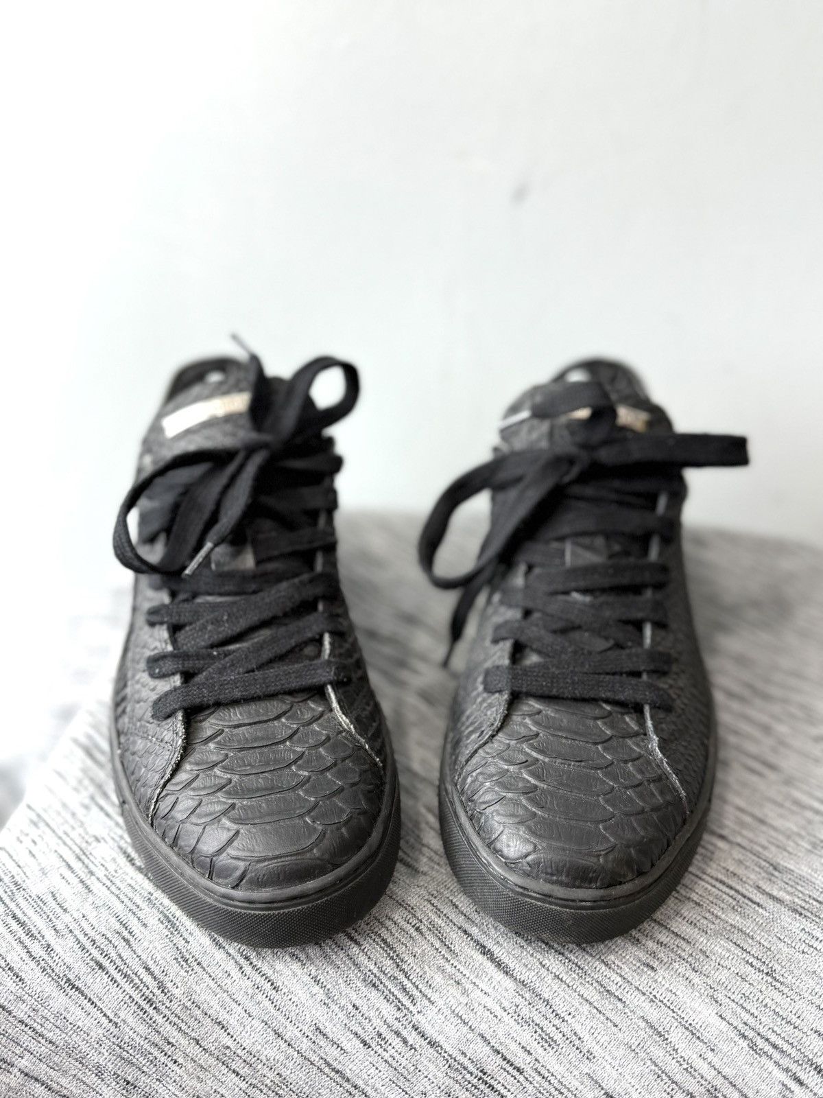 Dsquared2 Dsquared2 Snake Leather Sneakers Low Top Luxury Size US 6.5 / EU 39-40 - 3 Thumbnail