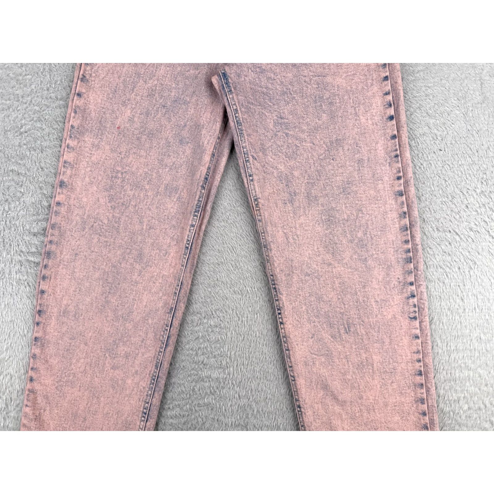 Vintage Wild Fabel Jeans Womens 4 Pink Blue Distressed High Rise Straight Cotton Size 27" / US 4 / IT 40 - 3 Thumbnail