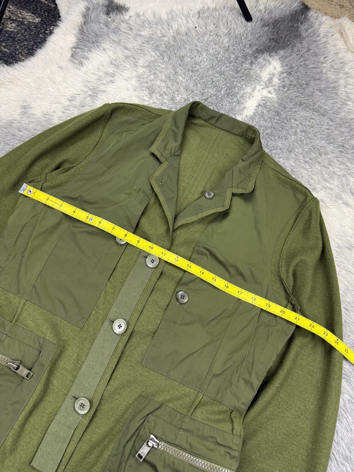 Yohji Yamamoto FW2013 YohjiYamamoto x Adidas Y-3 Utility Padded Wool Blazer Size US M / EU 48-50 / 2 - 22 Thumbnail