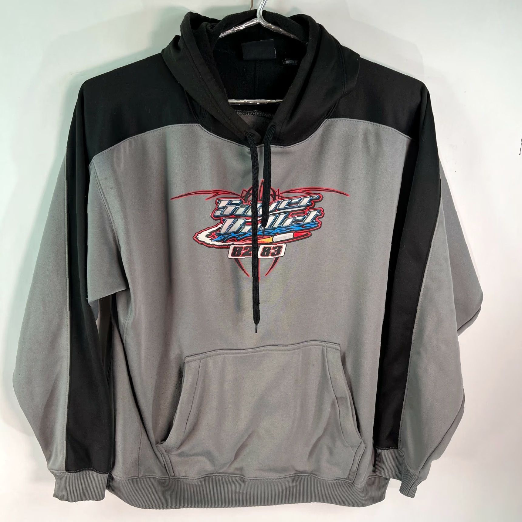 Vintage VINTAGE J. America Hoodie Mens Hooded Gray Graphic 82 83 Silver Bullet XXL Long Sleeve Pullover Pockets Size US XXL / EU 58 / 5 - 4 Thumbnail