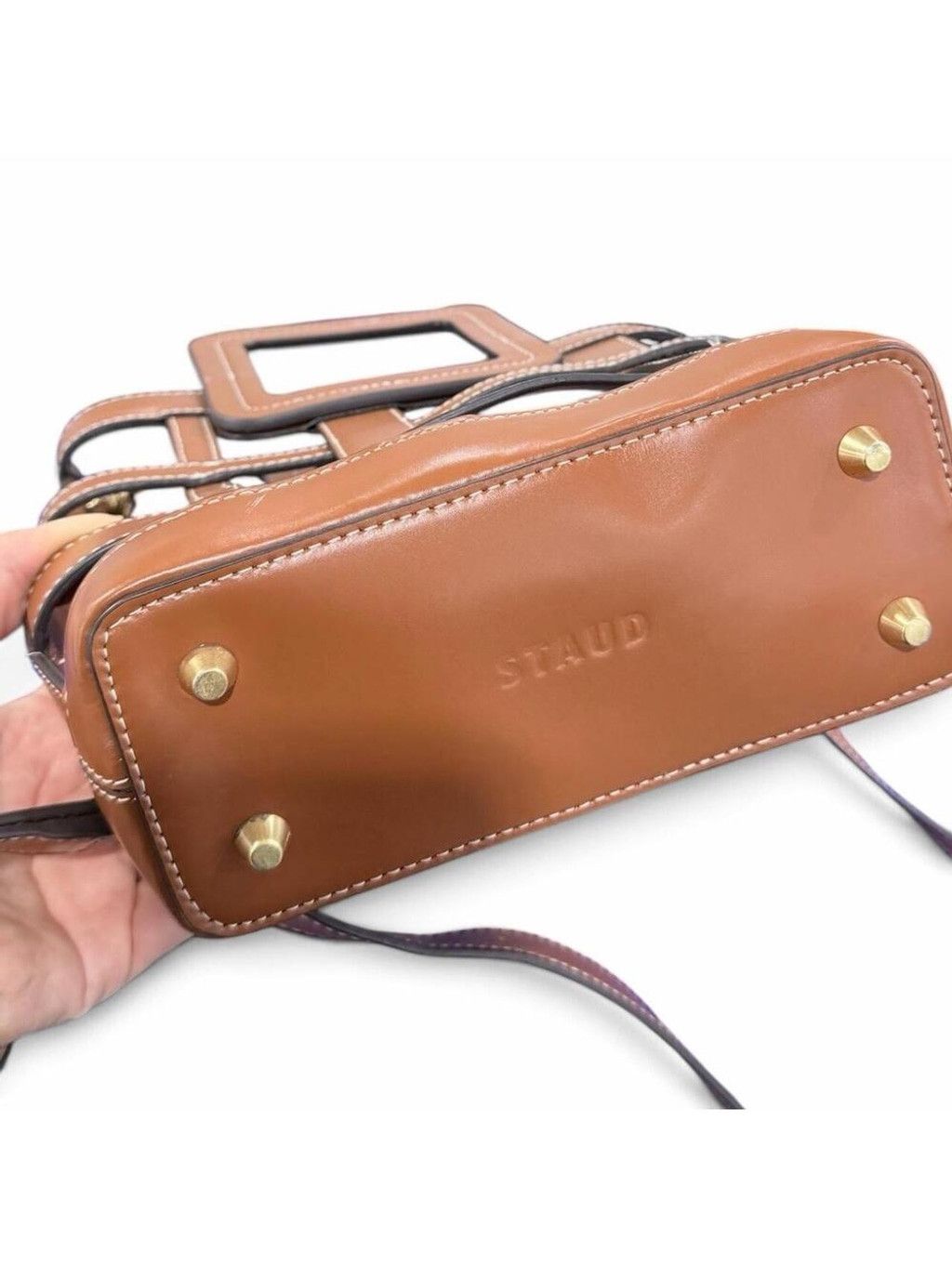Staud STAUD Brown Mini Plaid Shirley Bag — Retail $500 Size ONE SIZE - 3 Thumbnail