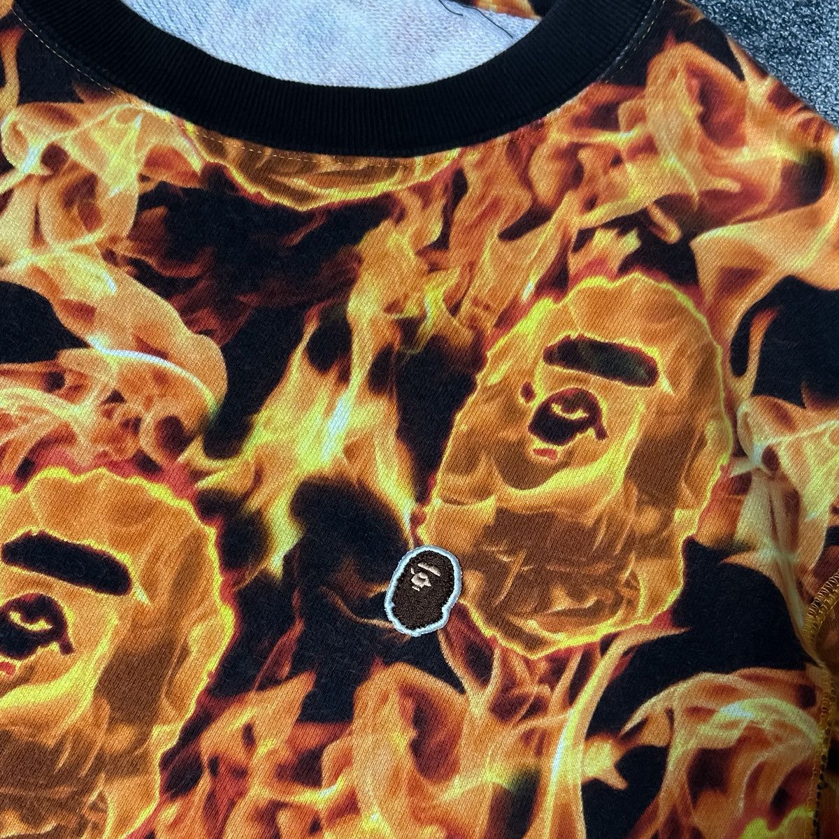 Bape Bape Flame AOP Sweat Shirt Size US M / EU 48-50 / 2 - 6 Thumbnail