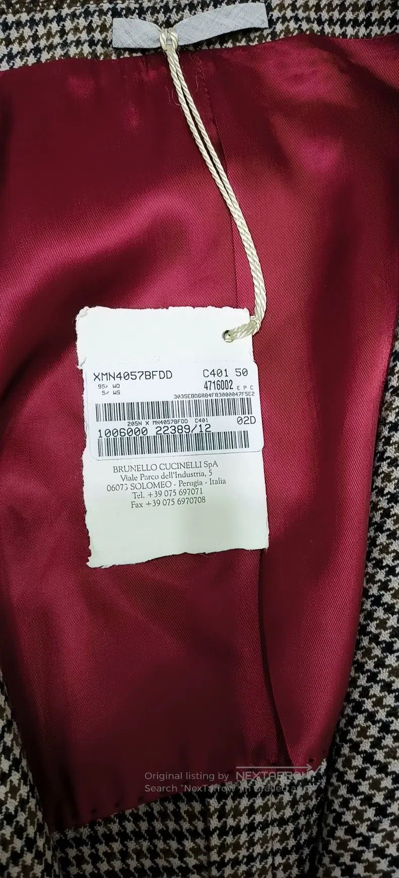 Brunello Cucinelli Brunello Cucinelli Wool and cashmere blend suit jacket Size 50L - 3 Thumbnail