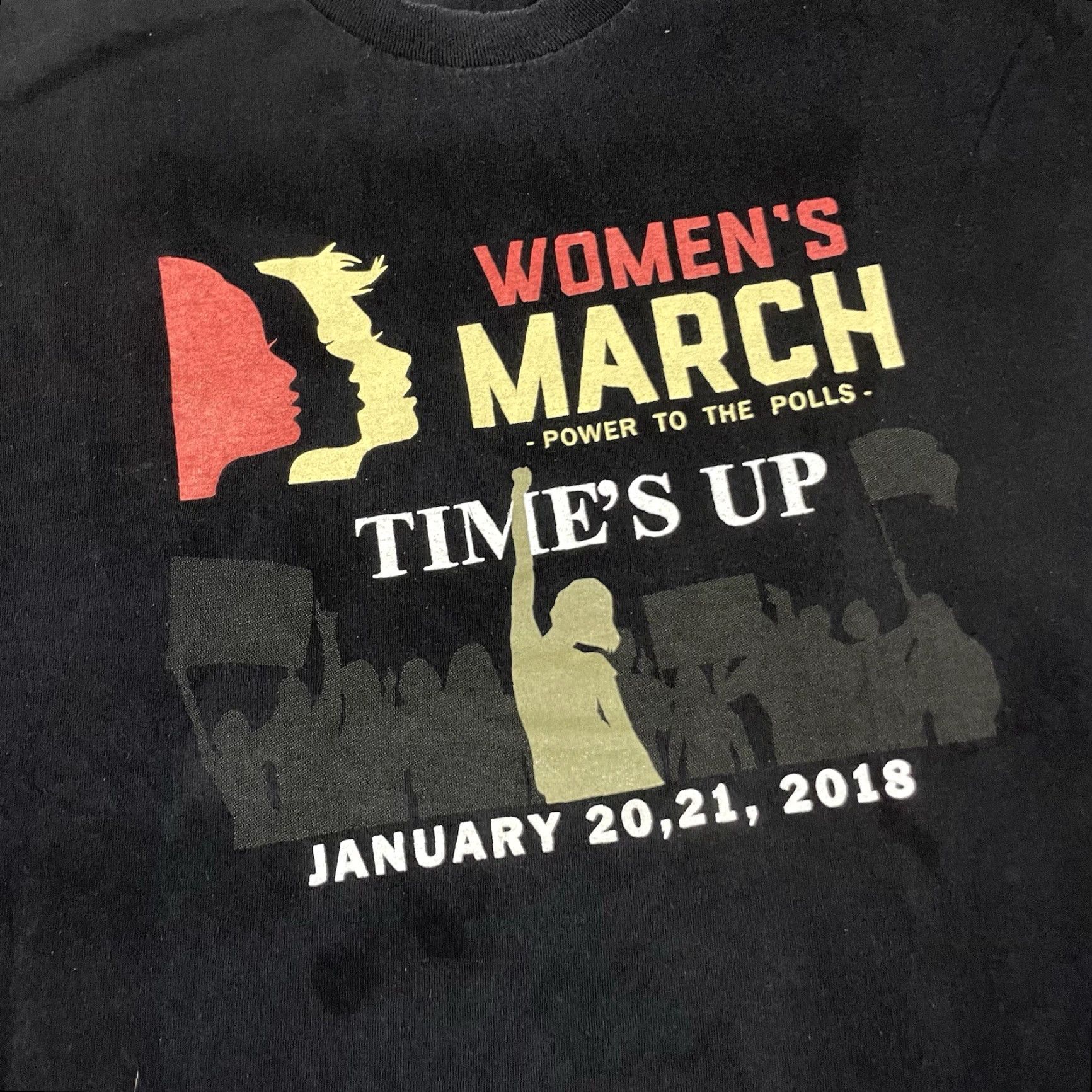 Vintage Womens T Shirt Adult XL 2018 Feminists Advocacy Protest Rights Times Up Shirt Size XL / US 12-14 / IT 48-50 - 2 Thumbnail