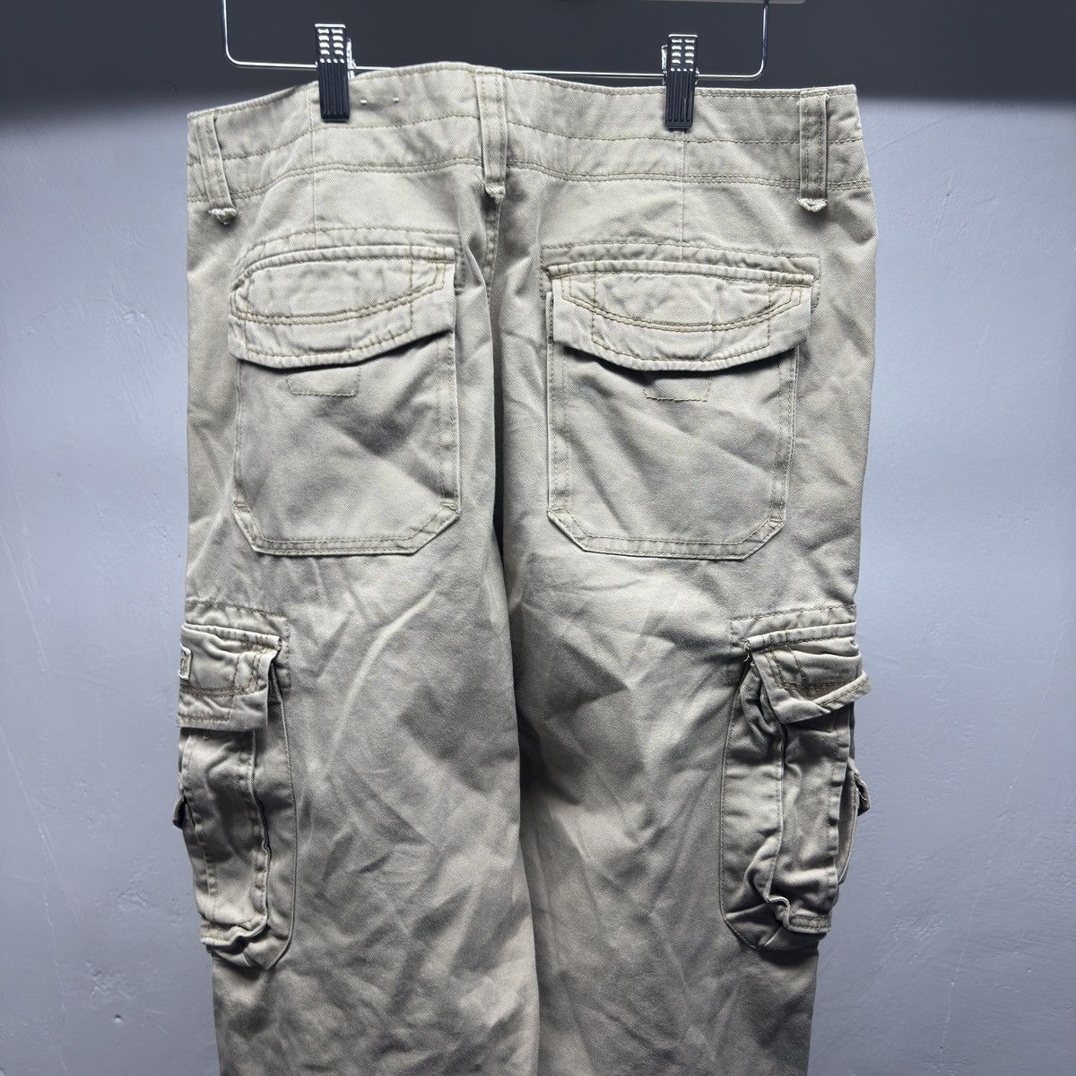 Vintage Y2K Faded Beige Cargo Pants ERD Grunge Skater Raimundo Size US 32 / EU 48 - 8 Thumbnail