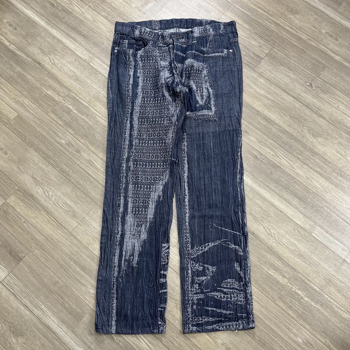 Issey Miyake Archive💥 Vintage Issey Miyake Men Patchwork Boro Jeans Size US 32 / EU 48 - 2 Thumbnail