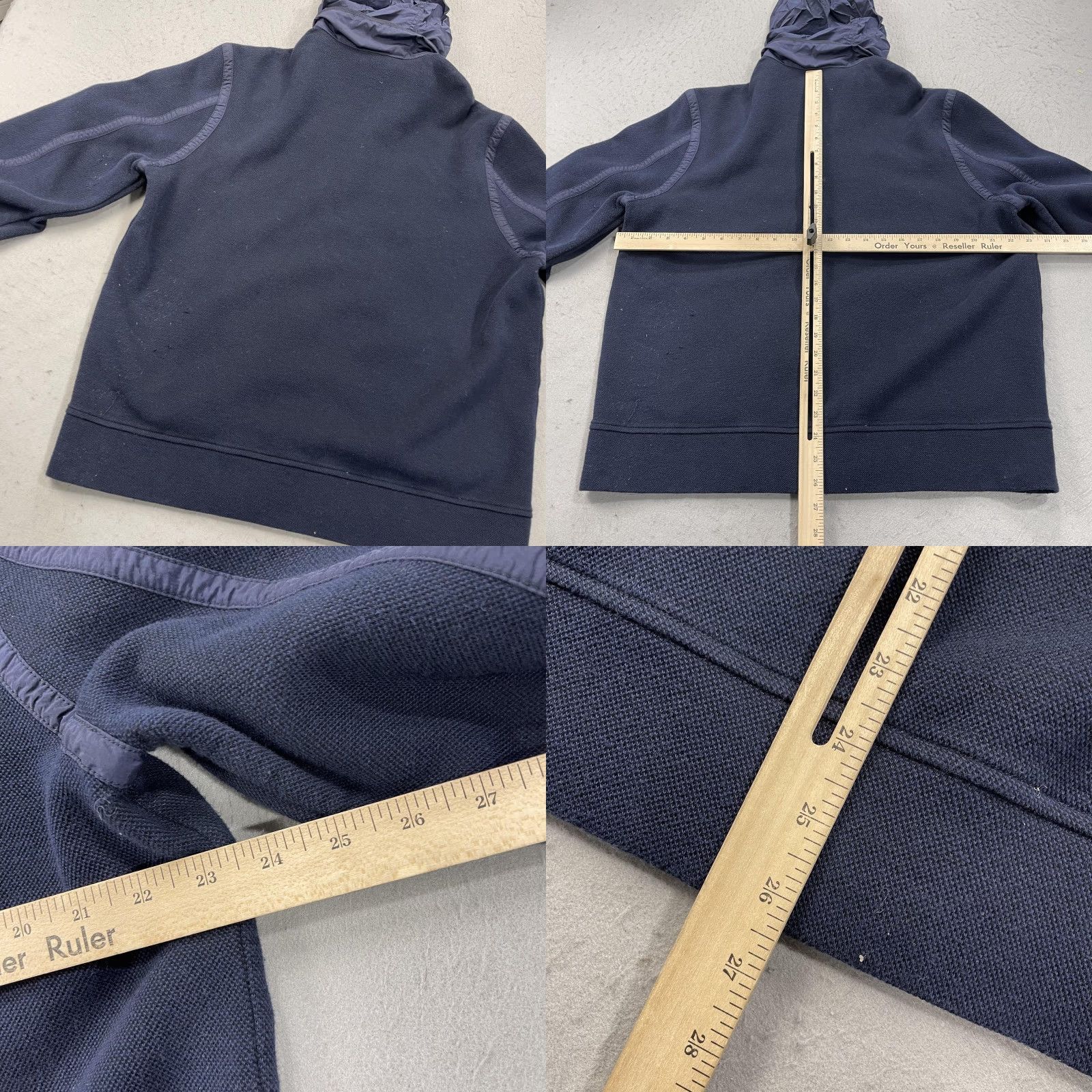 Polo Ralph Lauren Polo Ralph Lauren Hoodie Mens XL Navy Full Zip Cotton Nylon Hood Sweatshirt Size US XL / EU 56 / 4 - 8 Thumbnail