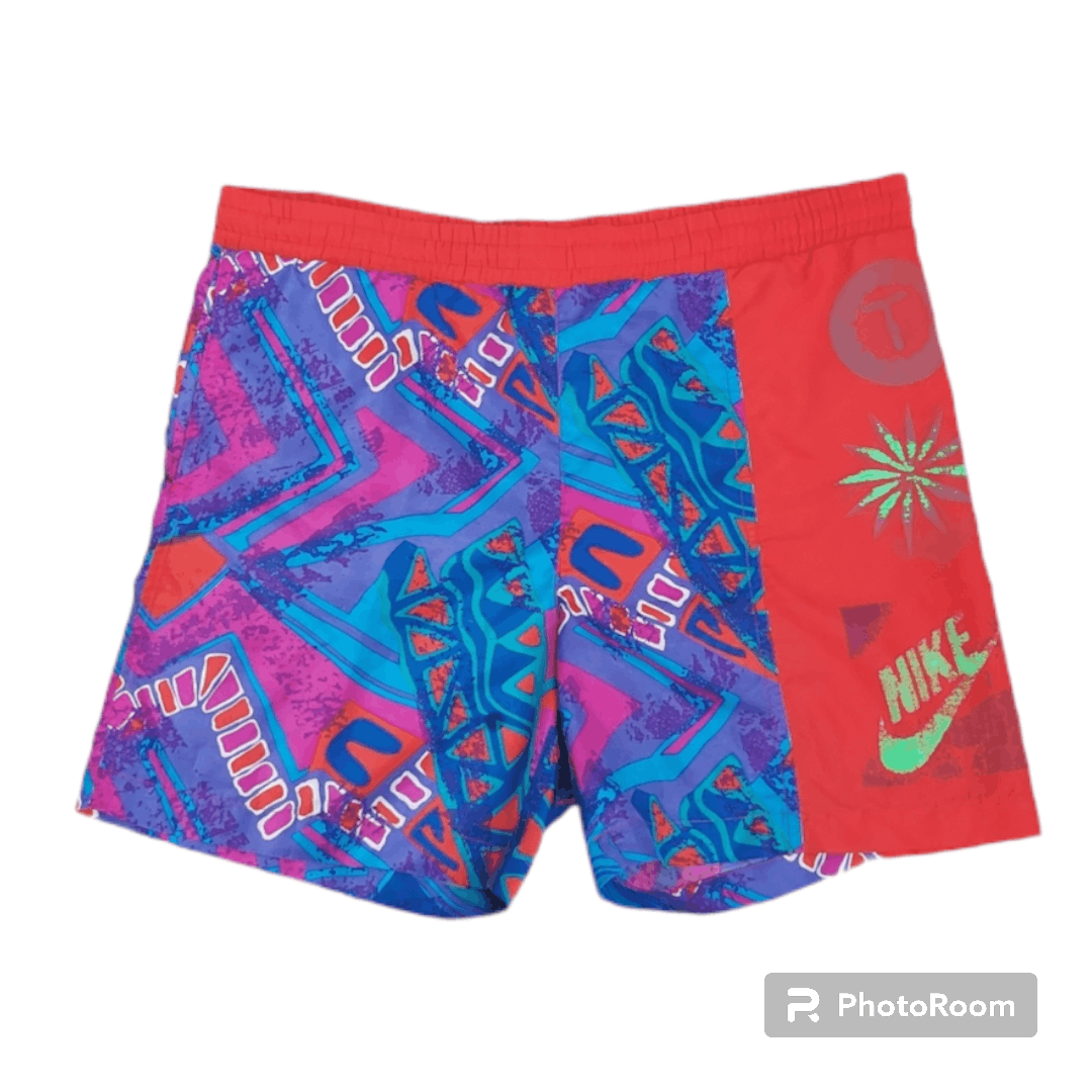 Nike × Vintage 💥Vintage 90's Nike Abstract Shorts💥 Size US 33 - 3 Thumbnail