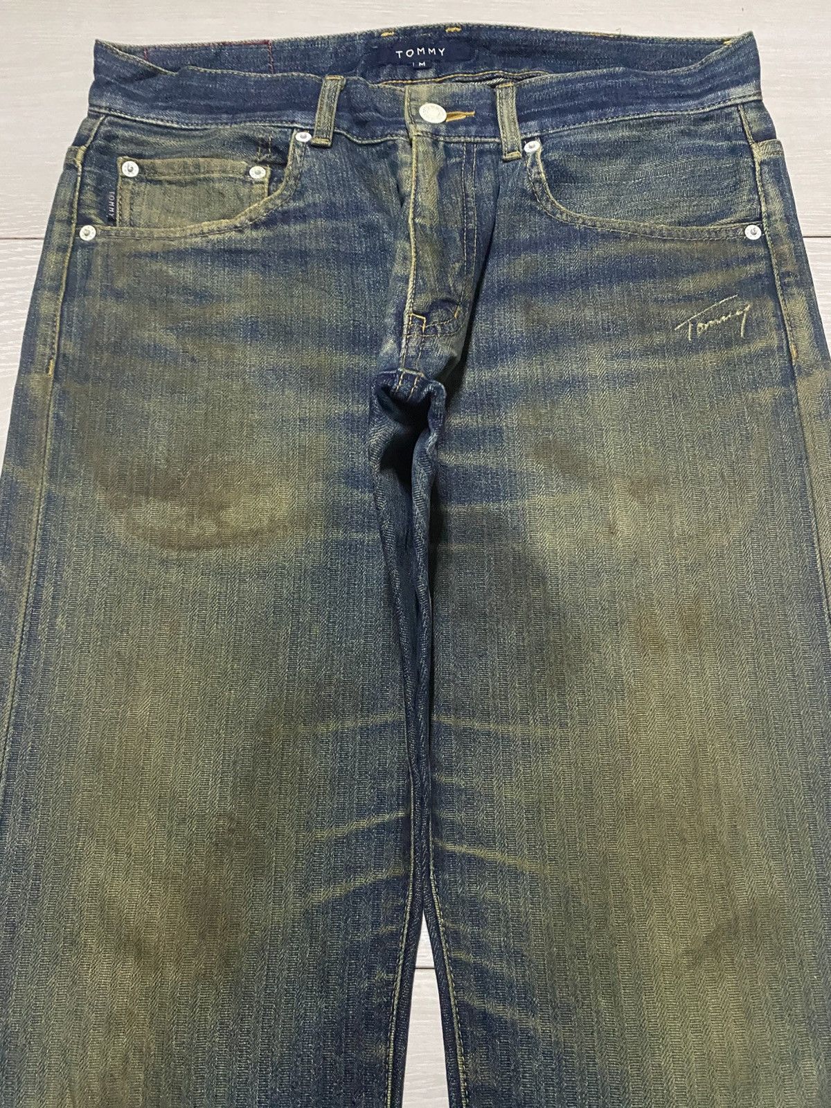 Martine Rose × Tommy Jeans Vintage Tommy Japan Mud Wash Distressed Loose Jeans Size US 32 / EU 48 - 3 Thumbnail