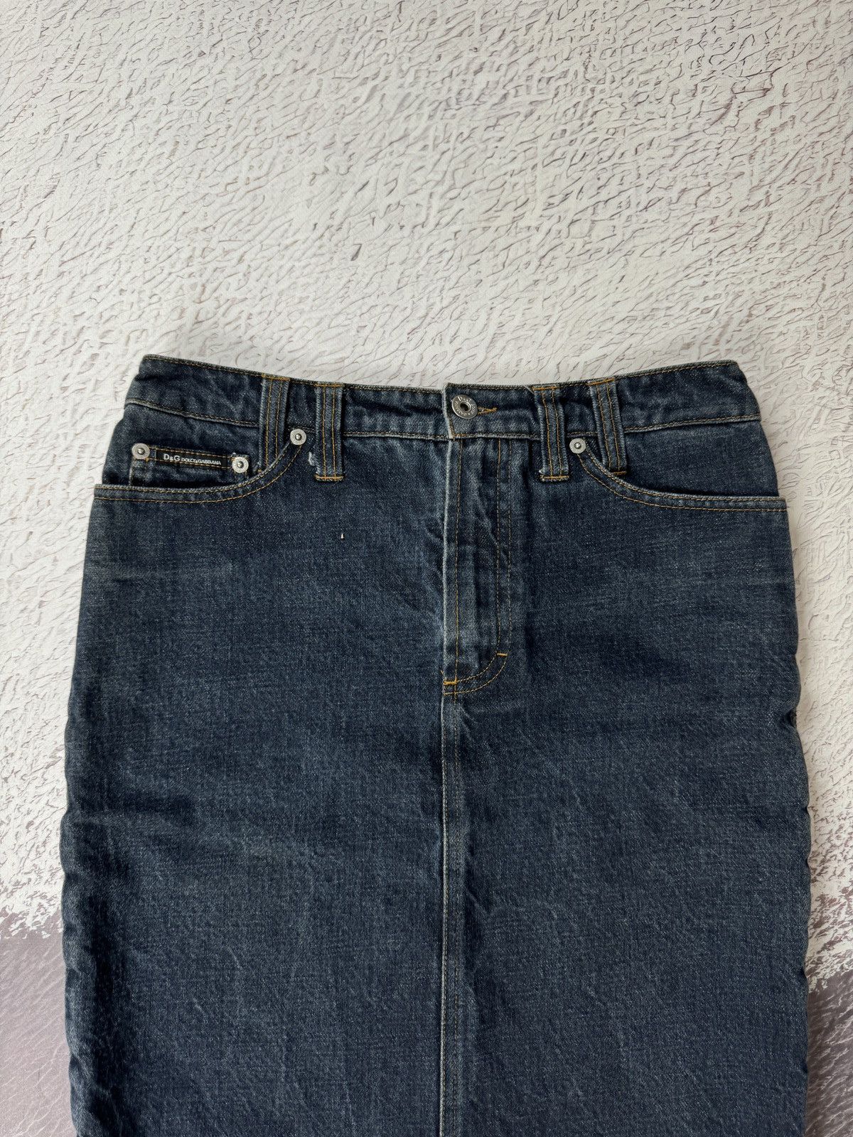 Dolce & Gabbana Dolce & Gabbana blue denim grey wool midi skirt Size 30" / US 8 / IT 44 - 5 Thumbnail