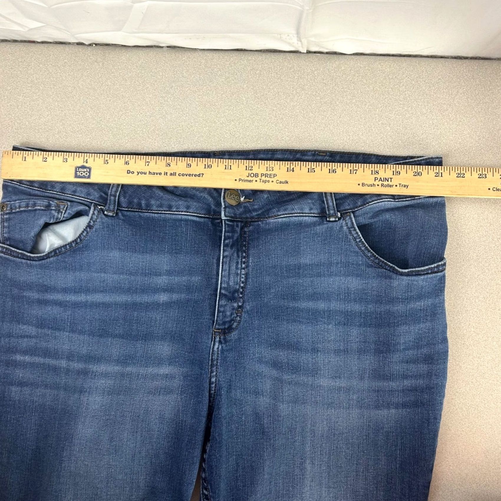 Lee Lee Boot Cut Jeans Womens 22W Blue Mid Rise Regular Denim Pants Size 40" / US 18 - 6 Thumbnail
