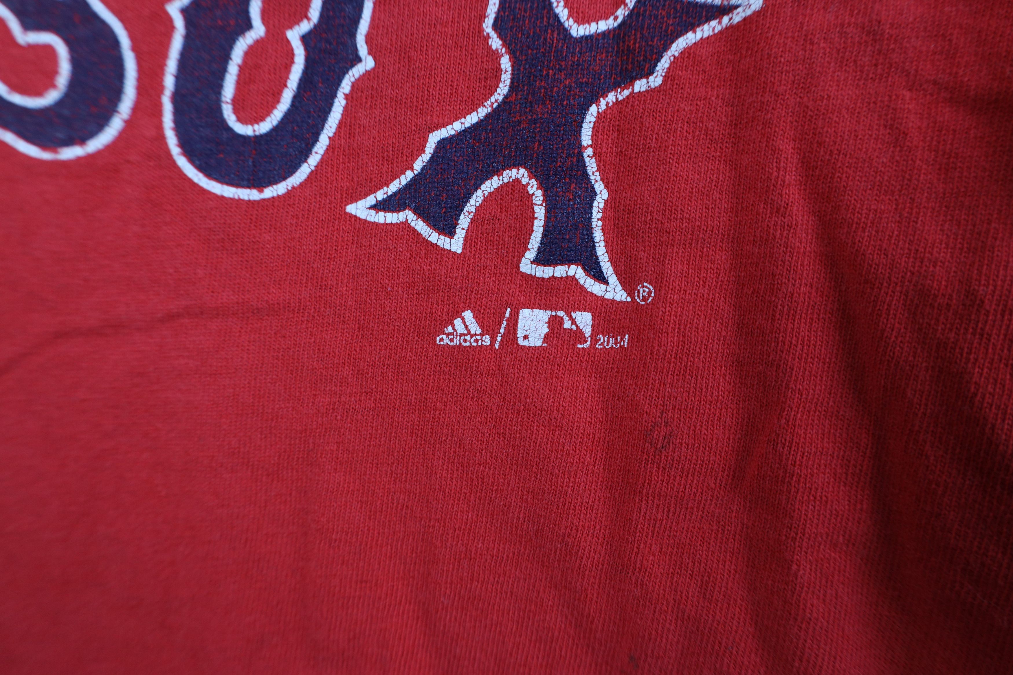 Adidas Vintage Y2K Adidas Boston Red Sox Baseball T-Shirt Red Size US XXL / EU 58 / 5 - 7 Thumbnail